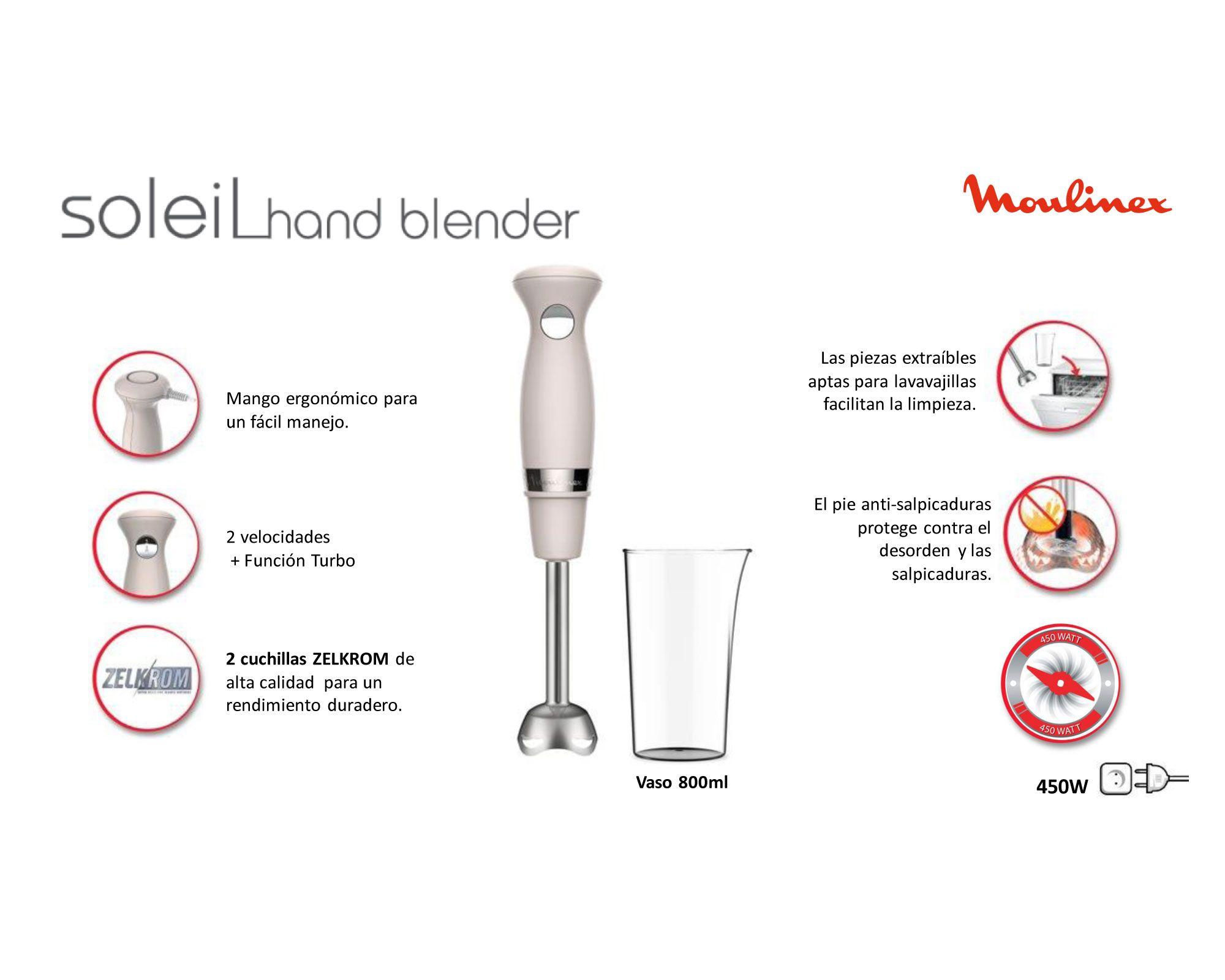 Batidora minipimer 450W Soleil Moulinex-5