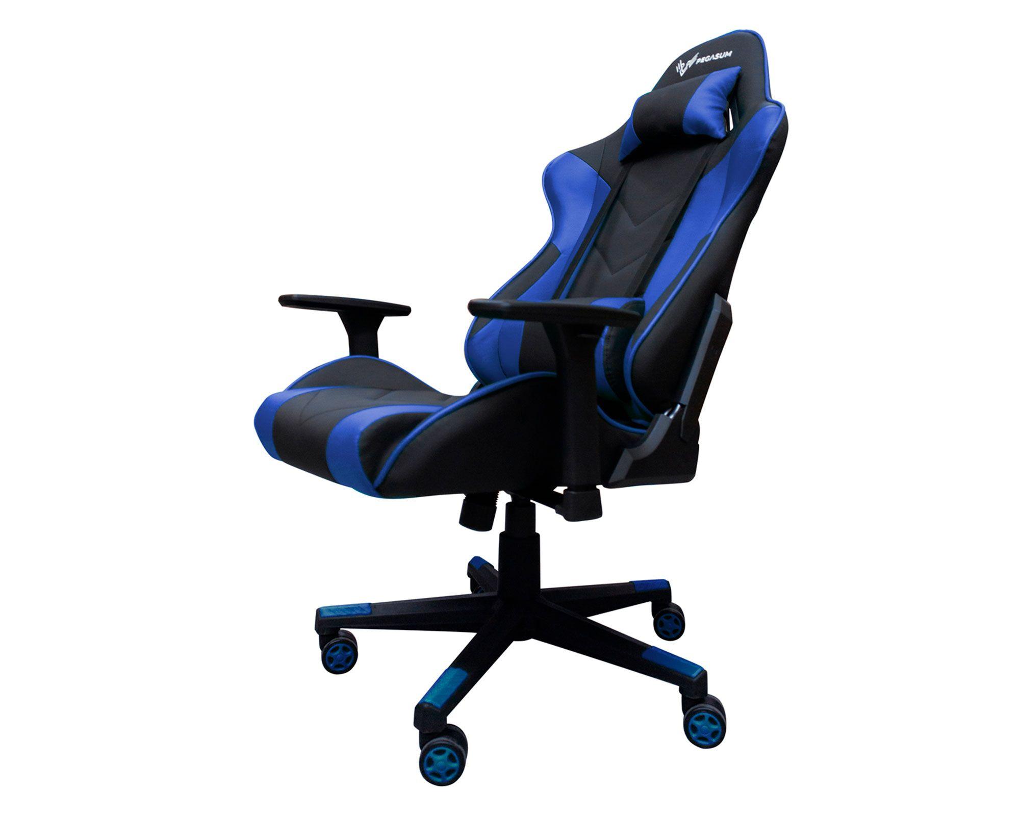 Silla Gamer Spartan negro/azul Pegasum-2