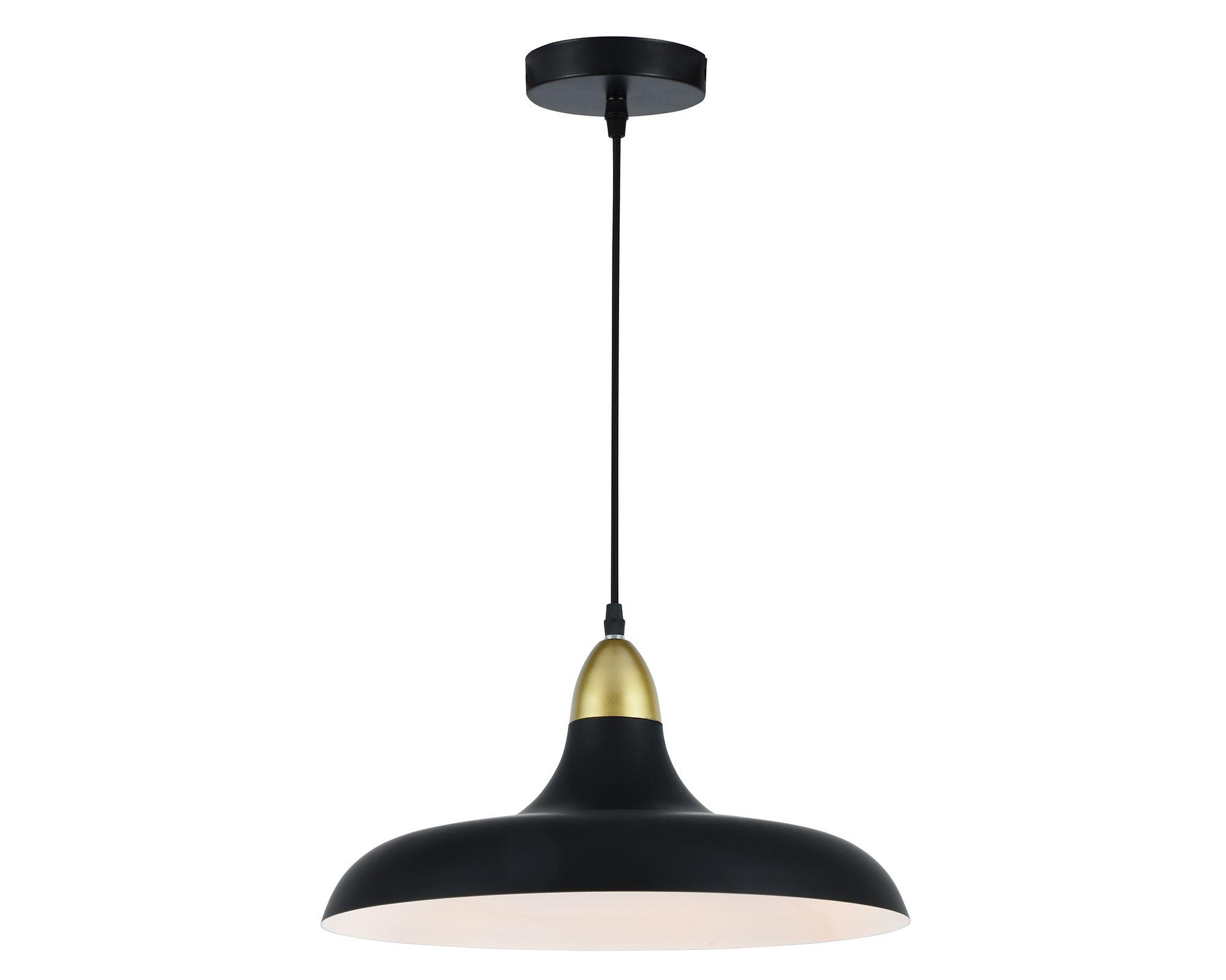 Lámpara colgar 1L E27 Puconci negro Abitare-2