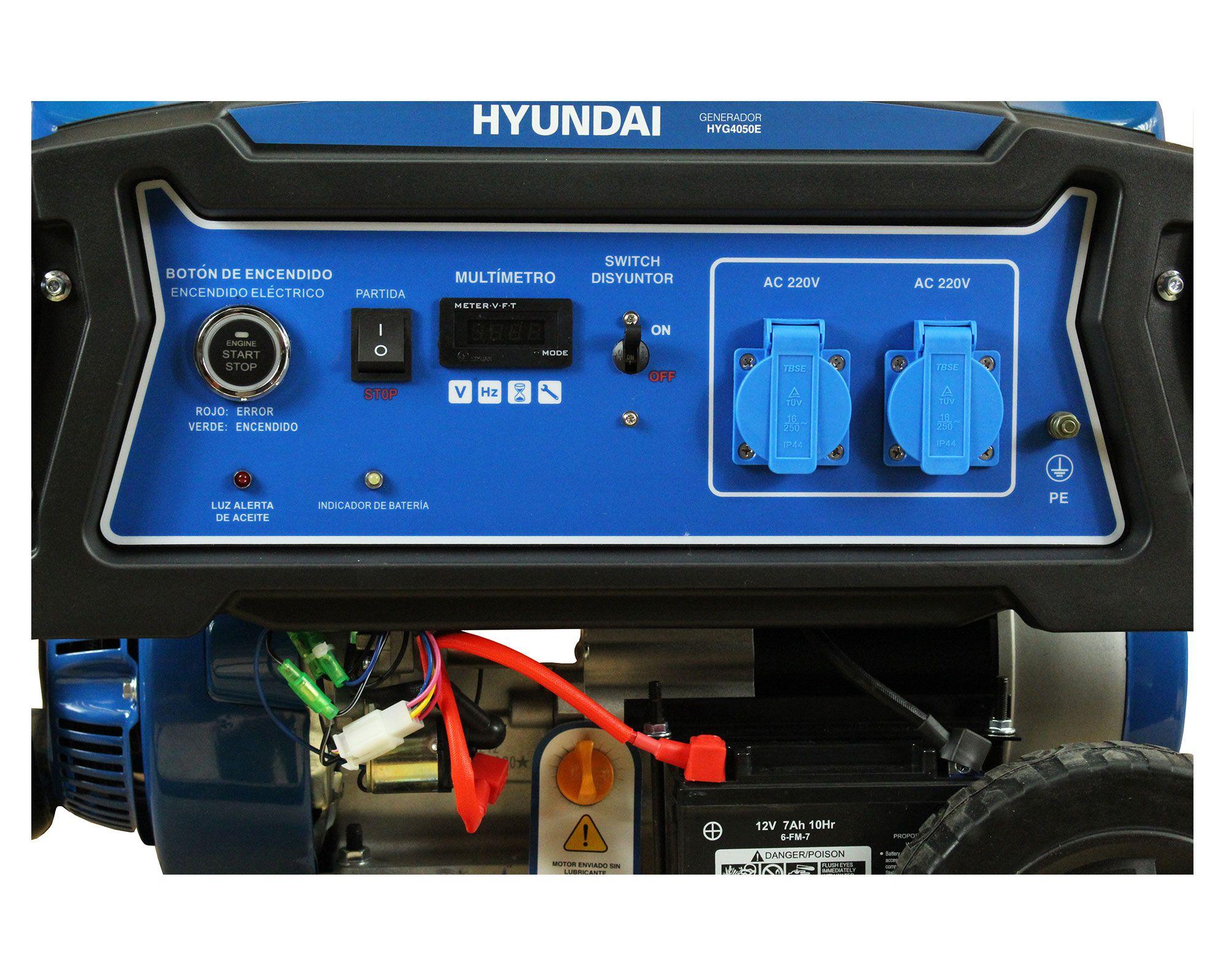 Generador a gasolina eléctrico/manual 2800W 15 lt 82HYG4050E Hyundai-8