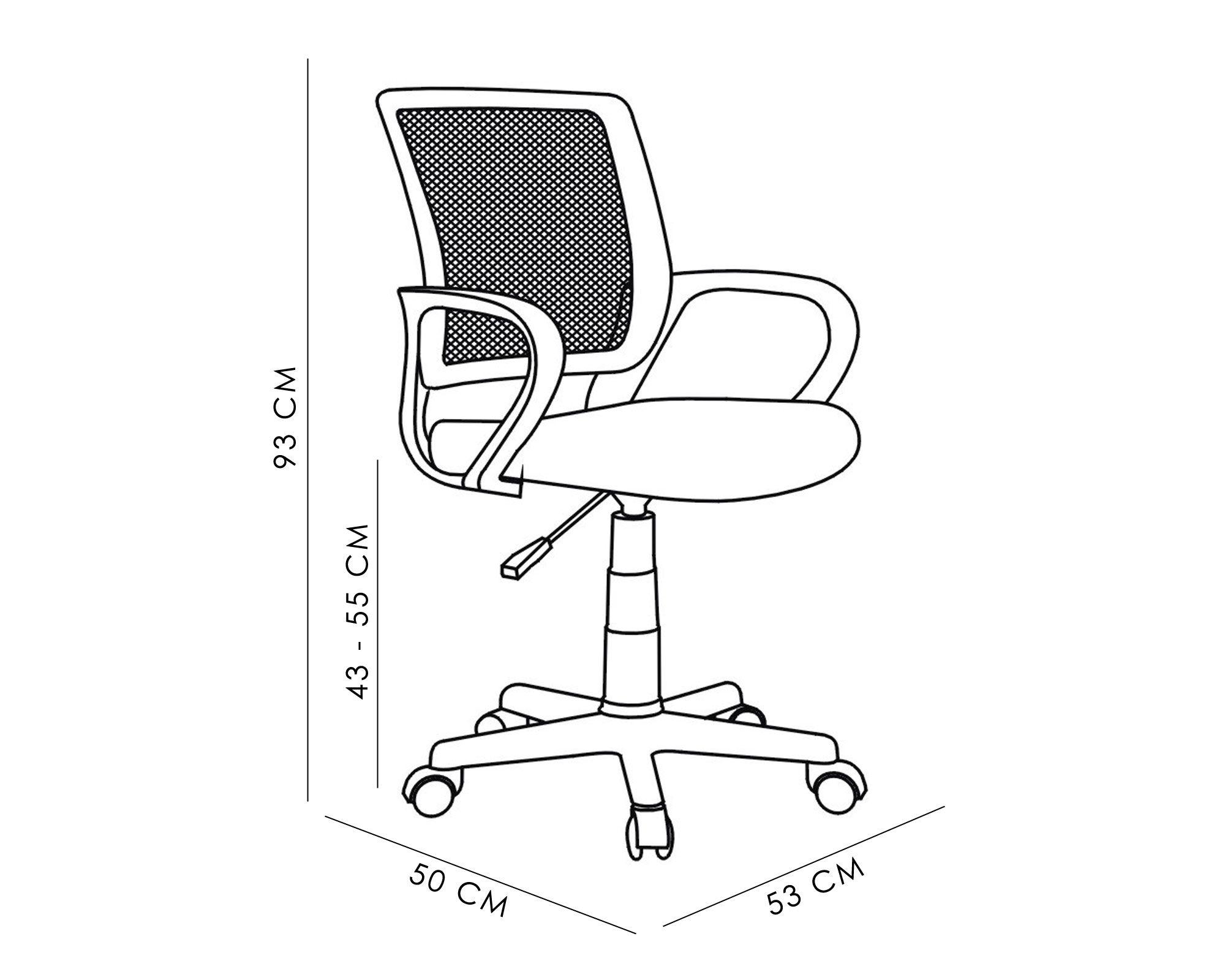 Silla de escritorio gas malla con brazo M+Design-8