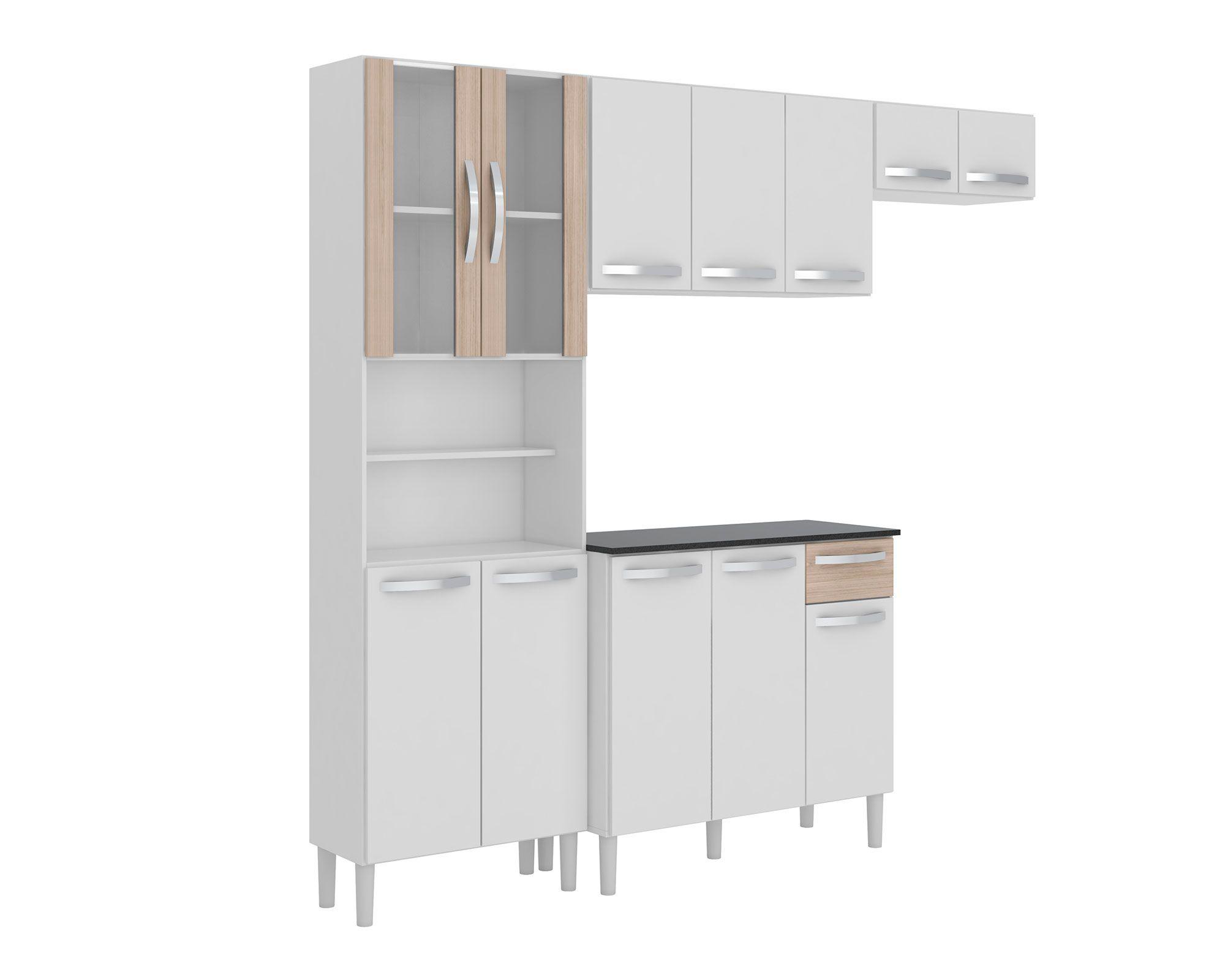 Kit cocina 12 puertas 1 cajón Madrid blanco teka Favatex-1