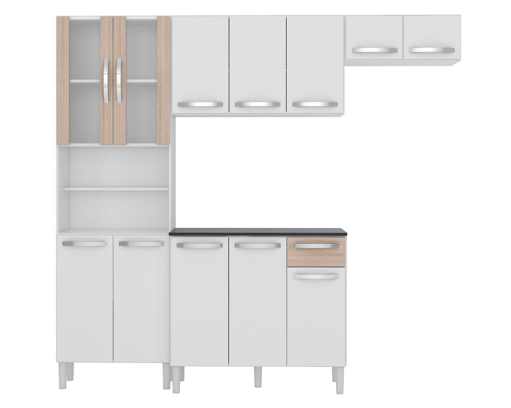 Kit cocina 12 puertas 1 cajón Madrid blanco teka Favatex-2
