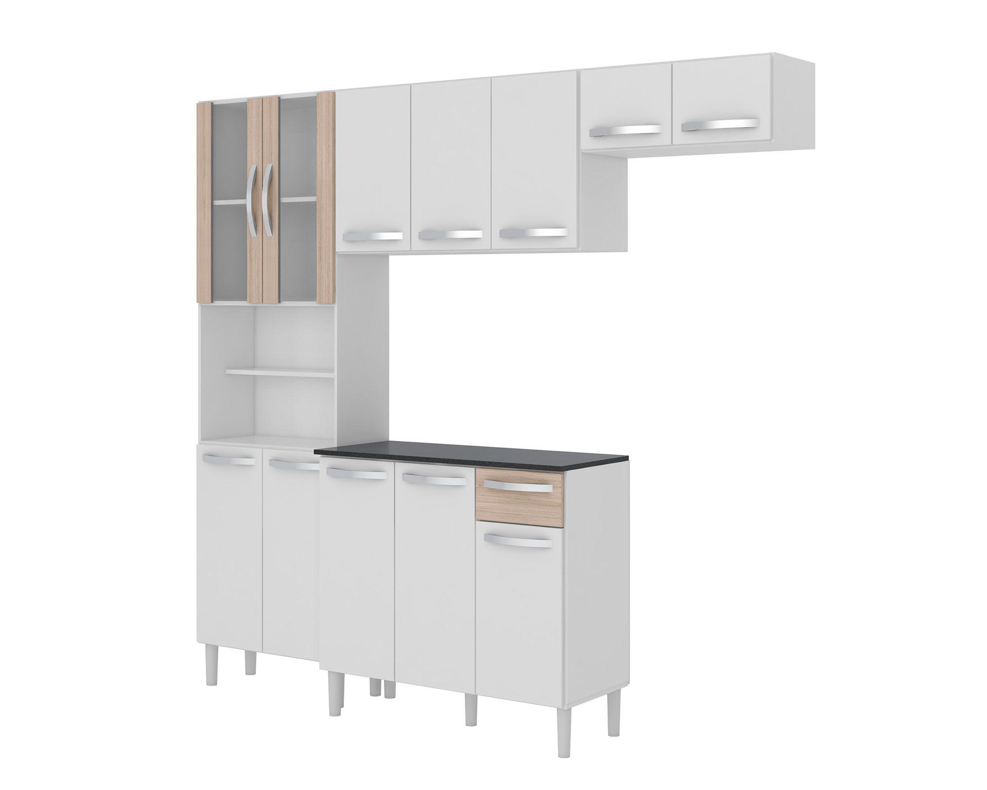 Kit cocina 12 puertas 1 cajón Madrid blanco teka Favatex-3