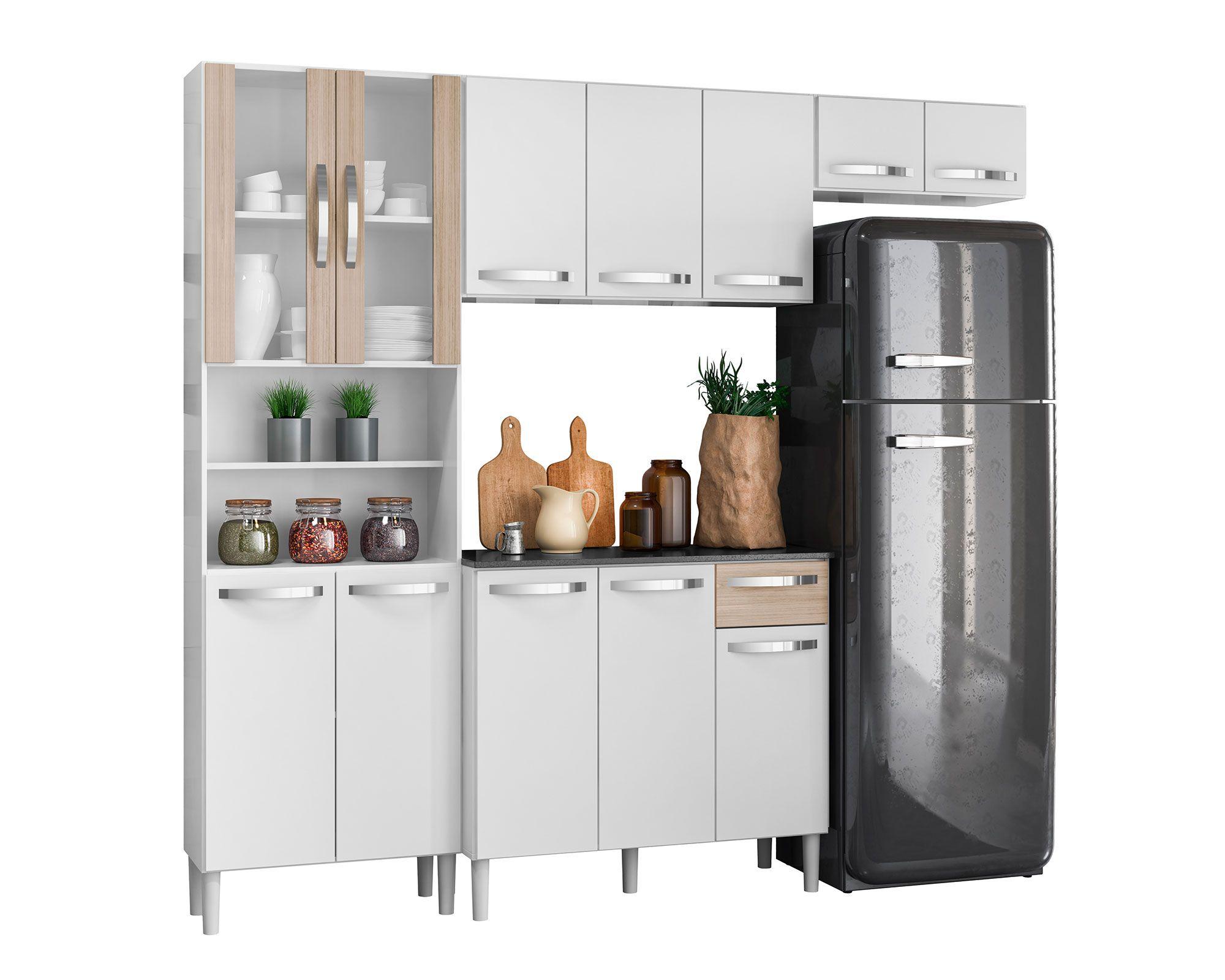 Kit cocina 12 puertas 1 cajón Madrid blanco teka Favatex-5