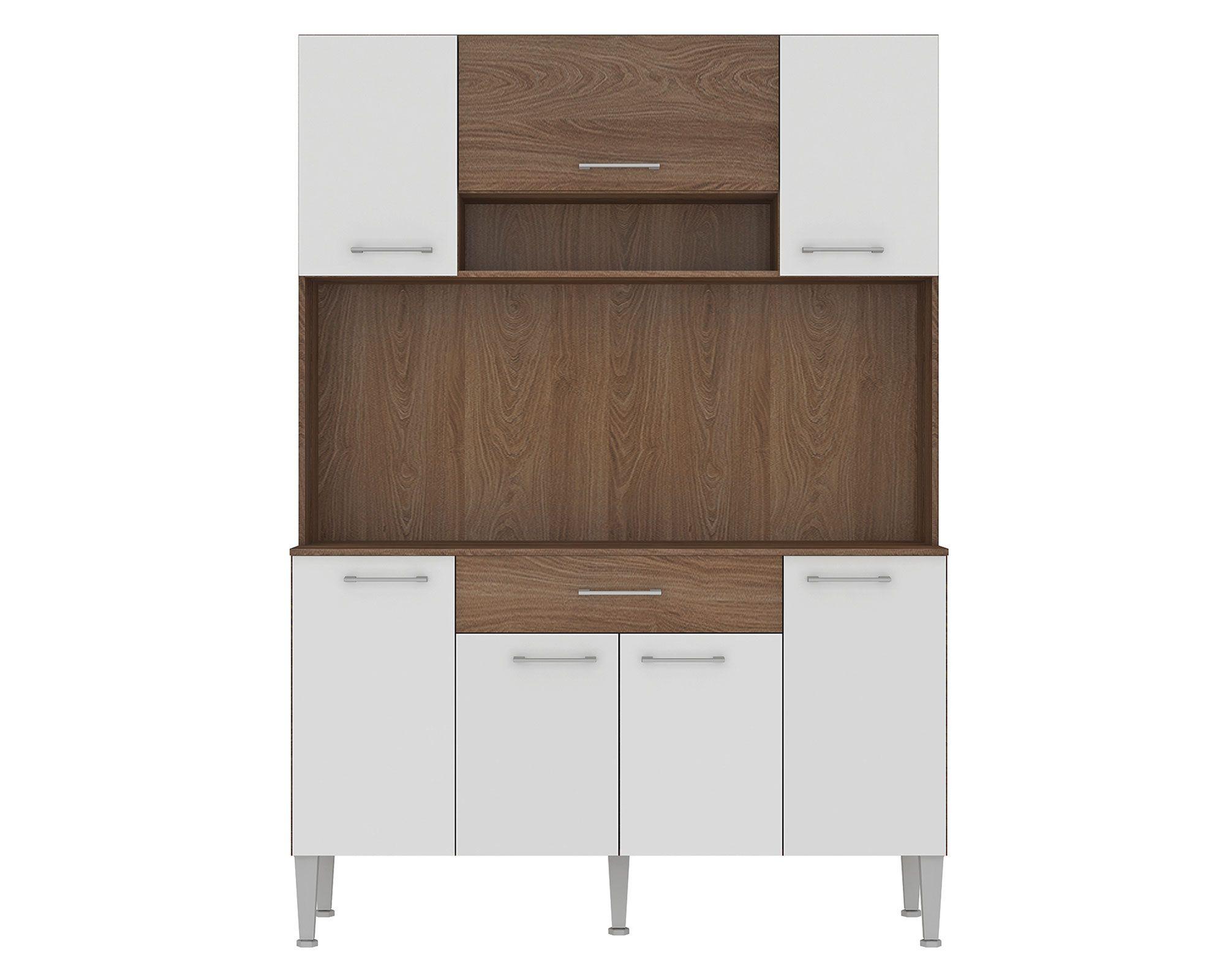 Kit cocina 7 puertas 1 cajón Piece blanco/café-0