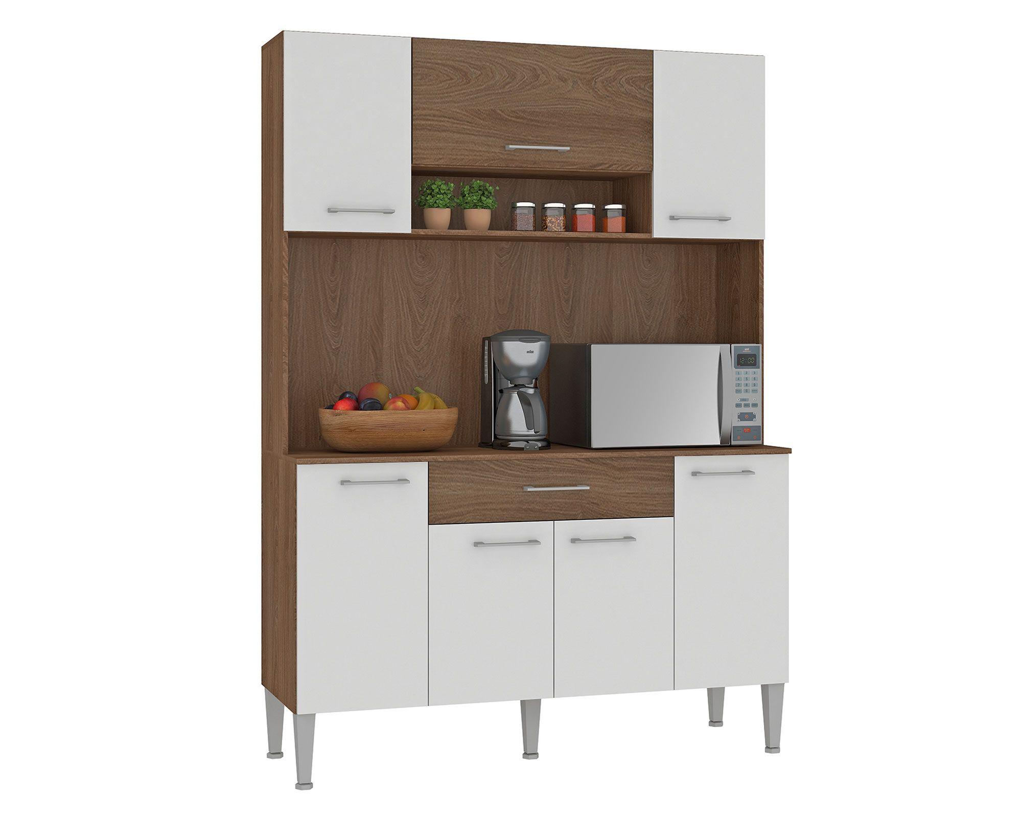 Kit cocina 7 puertas 1 cajón Piece blanco/café-1