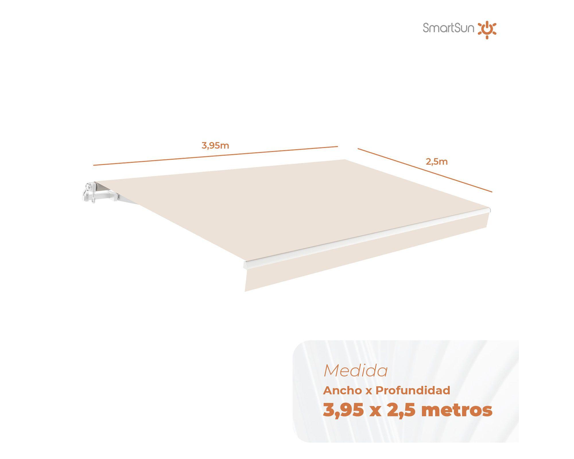 Toldo retráctil 4x2,5 m SmartSun Classic crudo-7