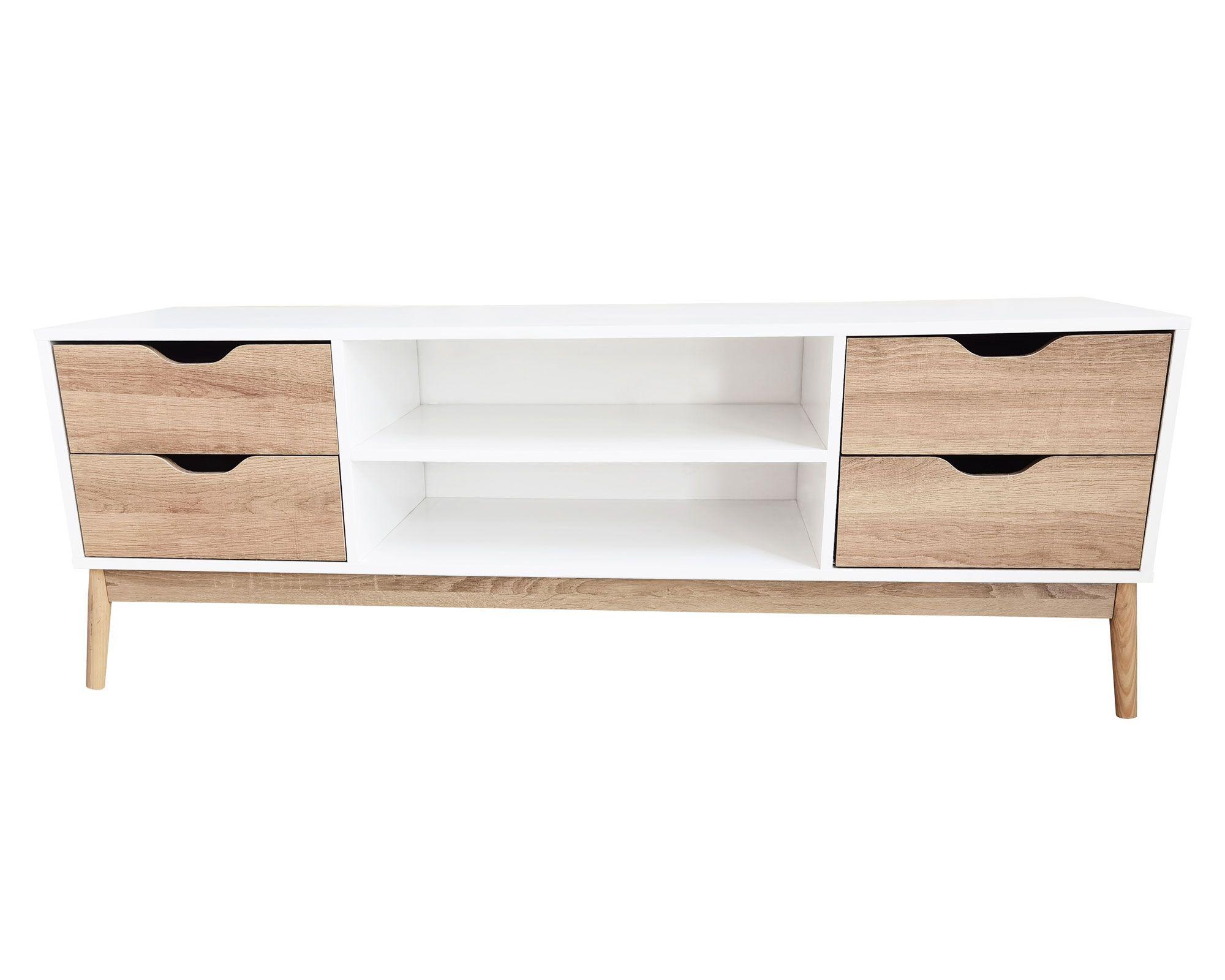 Rack TV Florencia natural/blanco M+Design-0