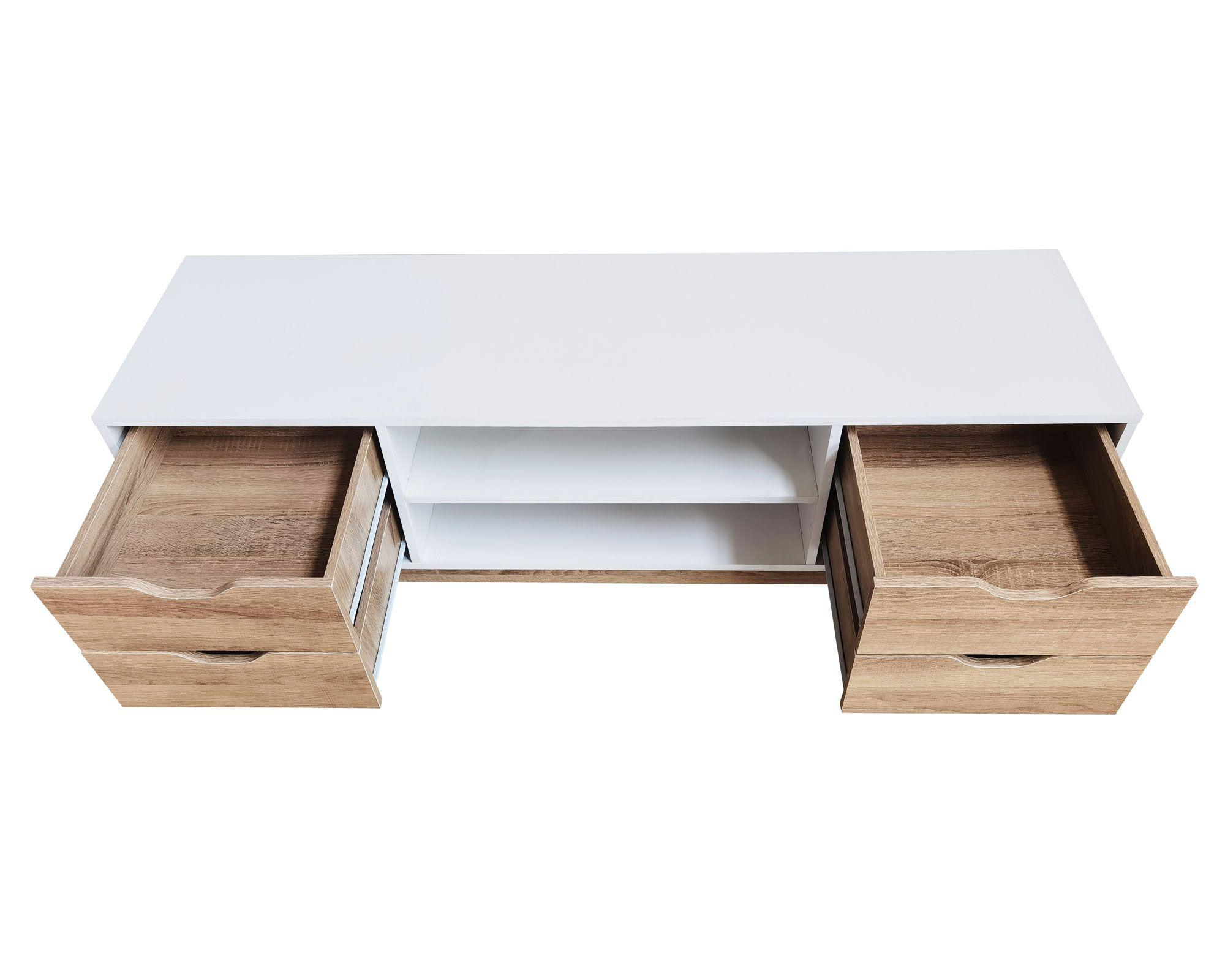 Rack TV Florencia natural/blanco M+Design-3