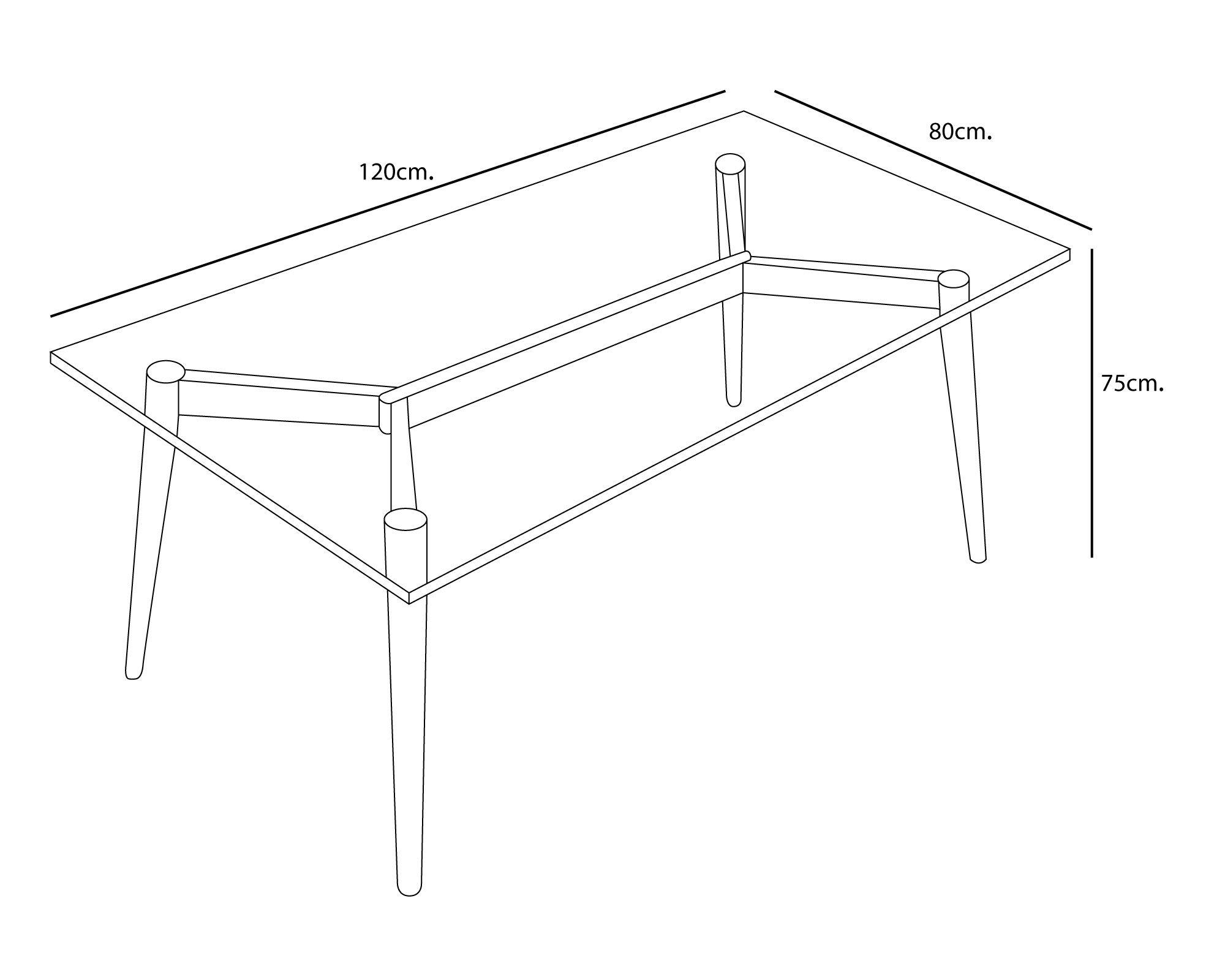 Comedor 4 sillas Dini transparente/blanco M+Design-4