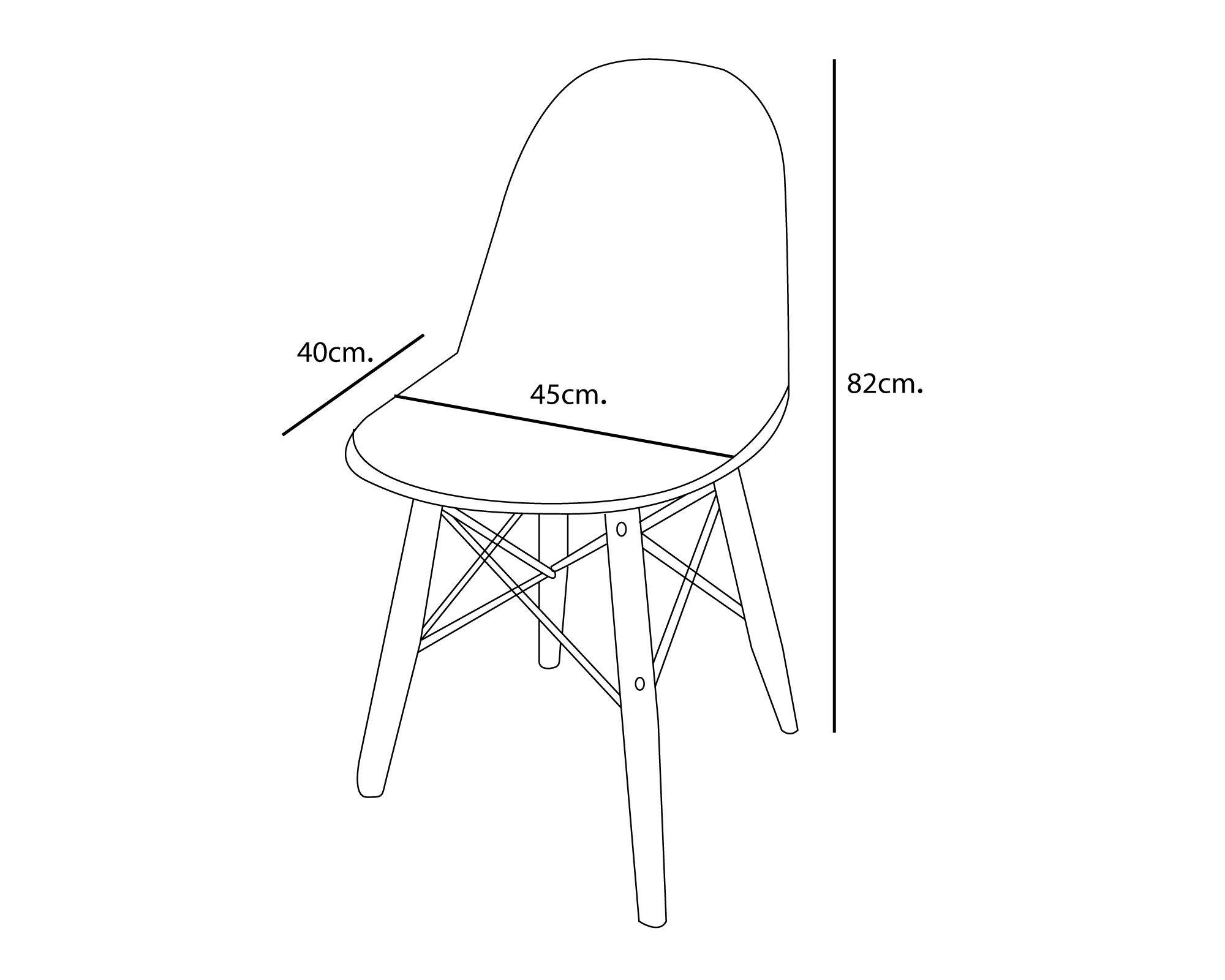 Comedor 4 sillas Dini transparente/blanco M+Design-5