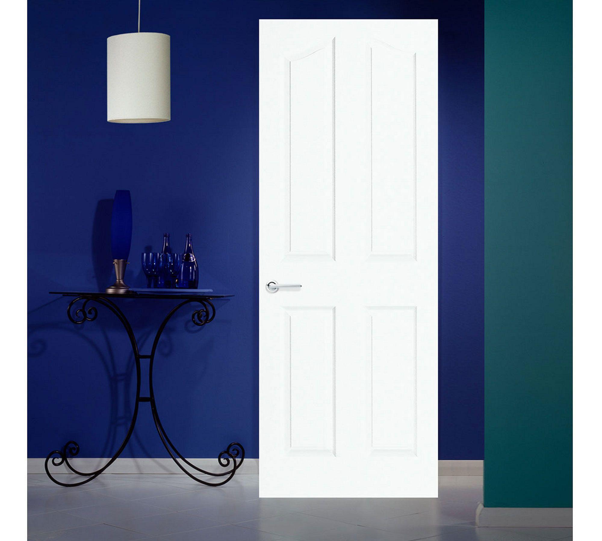 Puerta Interior Madrigal HDF 70x200 cm con perforación Masonite-0