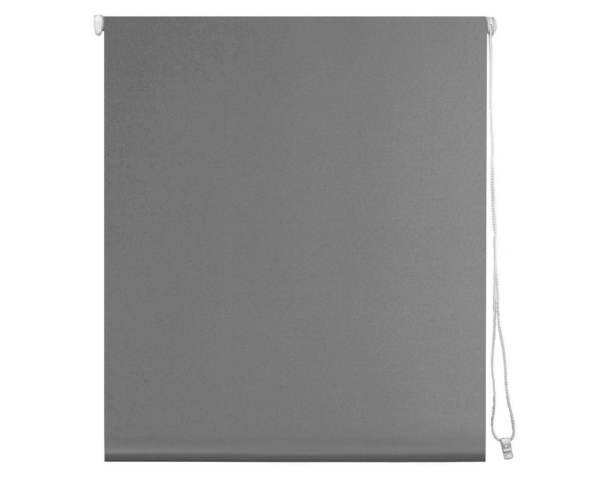 Cortina roller blackout 100x165 cm gris oscuro Cotidiana-0