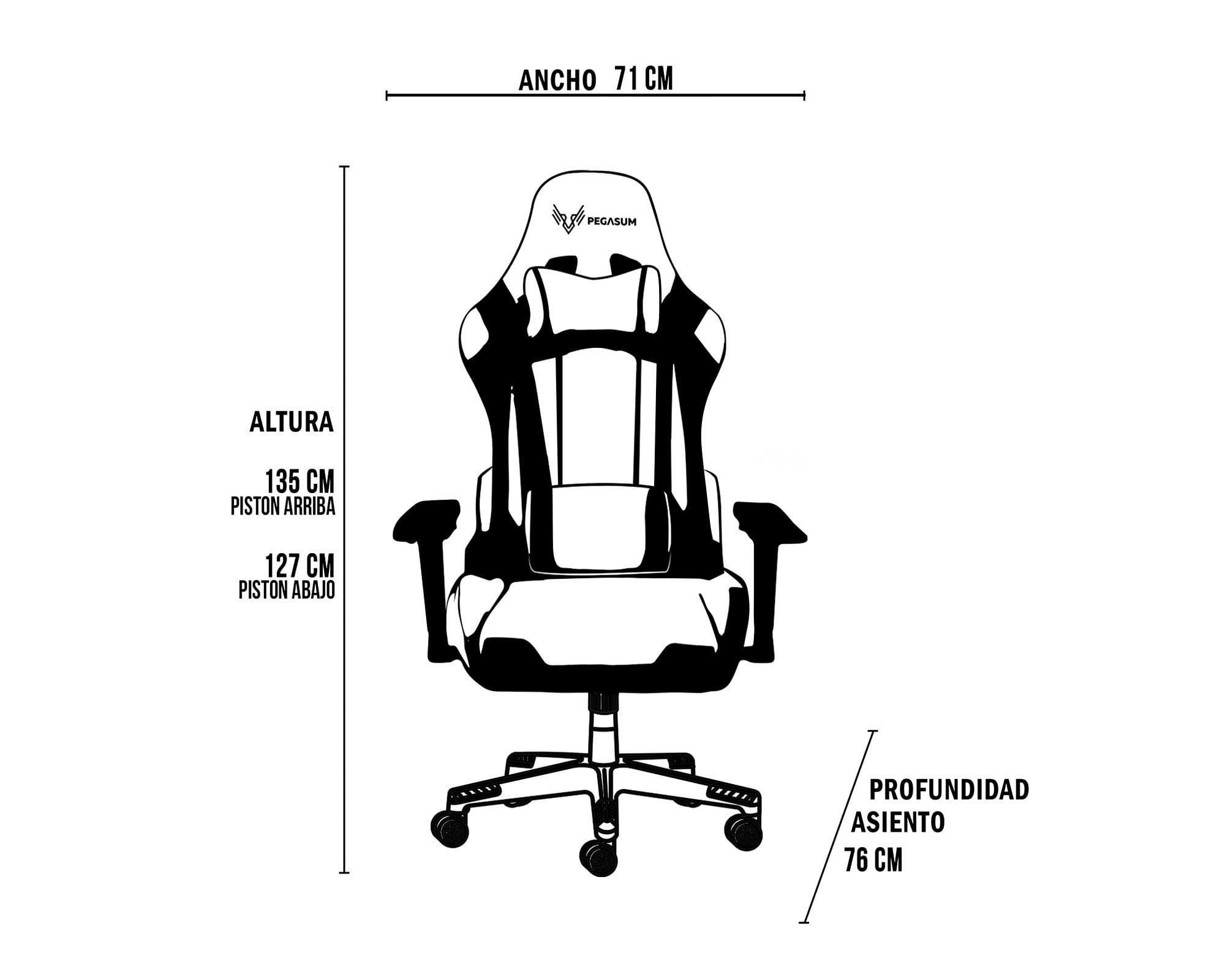 Silla Gamer Emperor negro/verde Pegasum-3