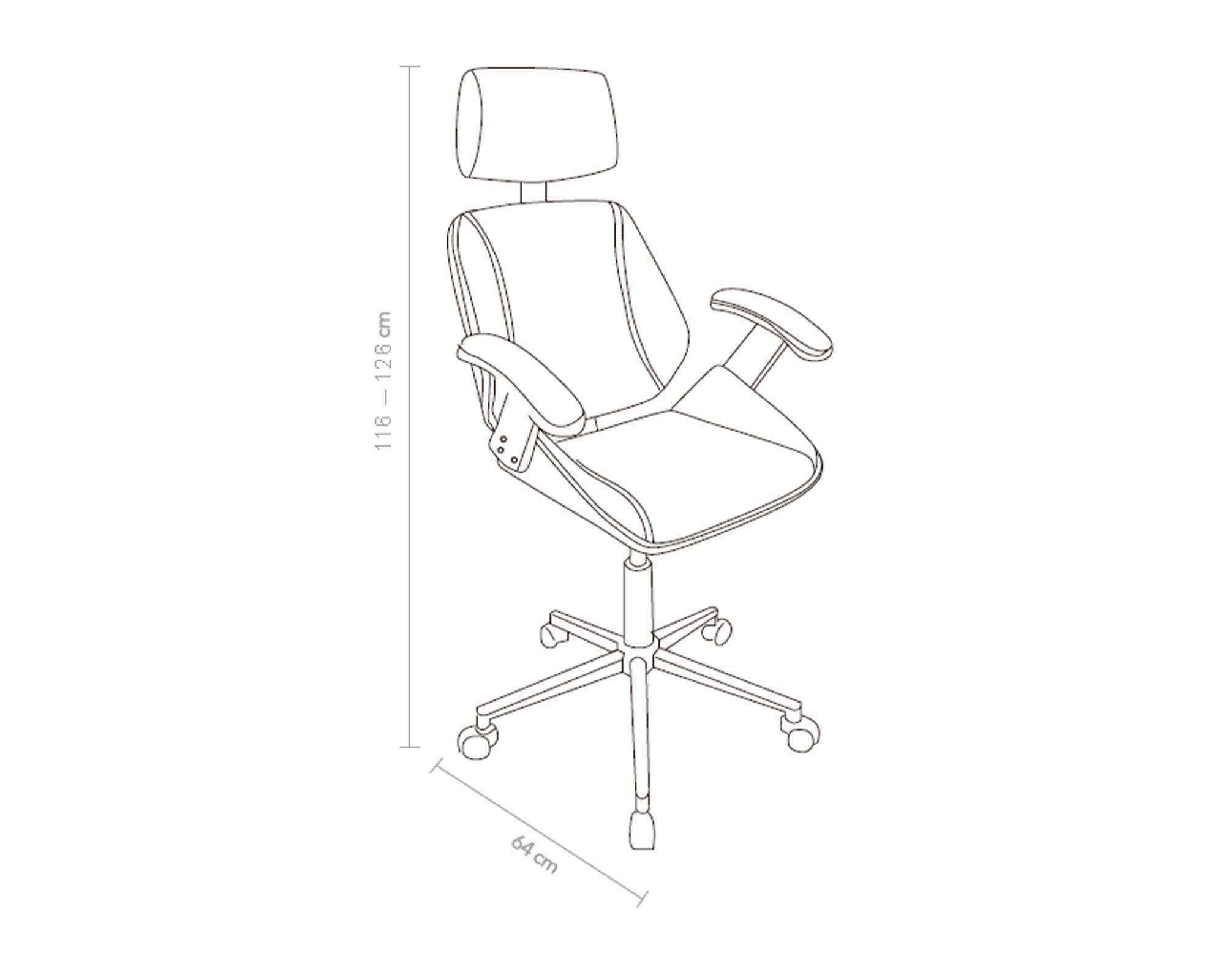 Silla de escritorio ejecutiva Bosco M+Design-2