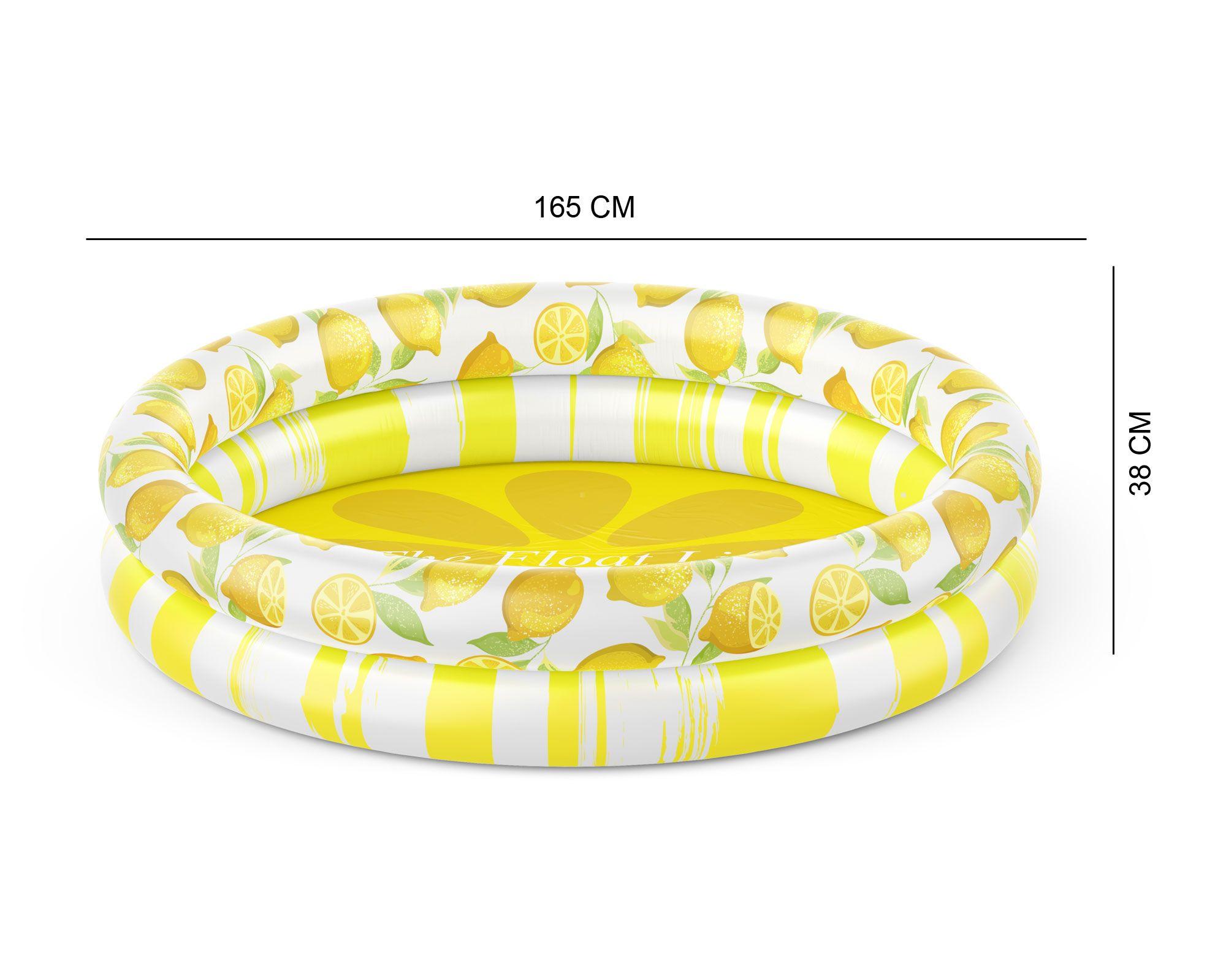 Piscina inflable 500 litros 165 cm lima limón The Float Life-1