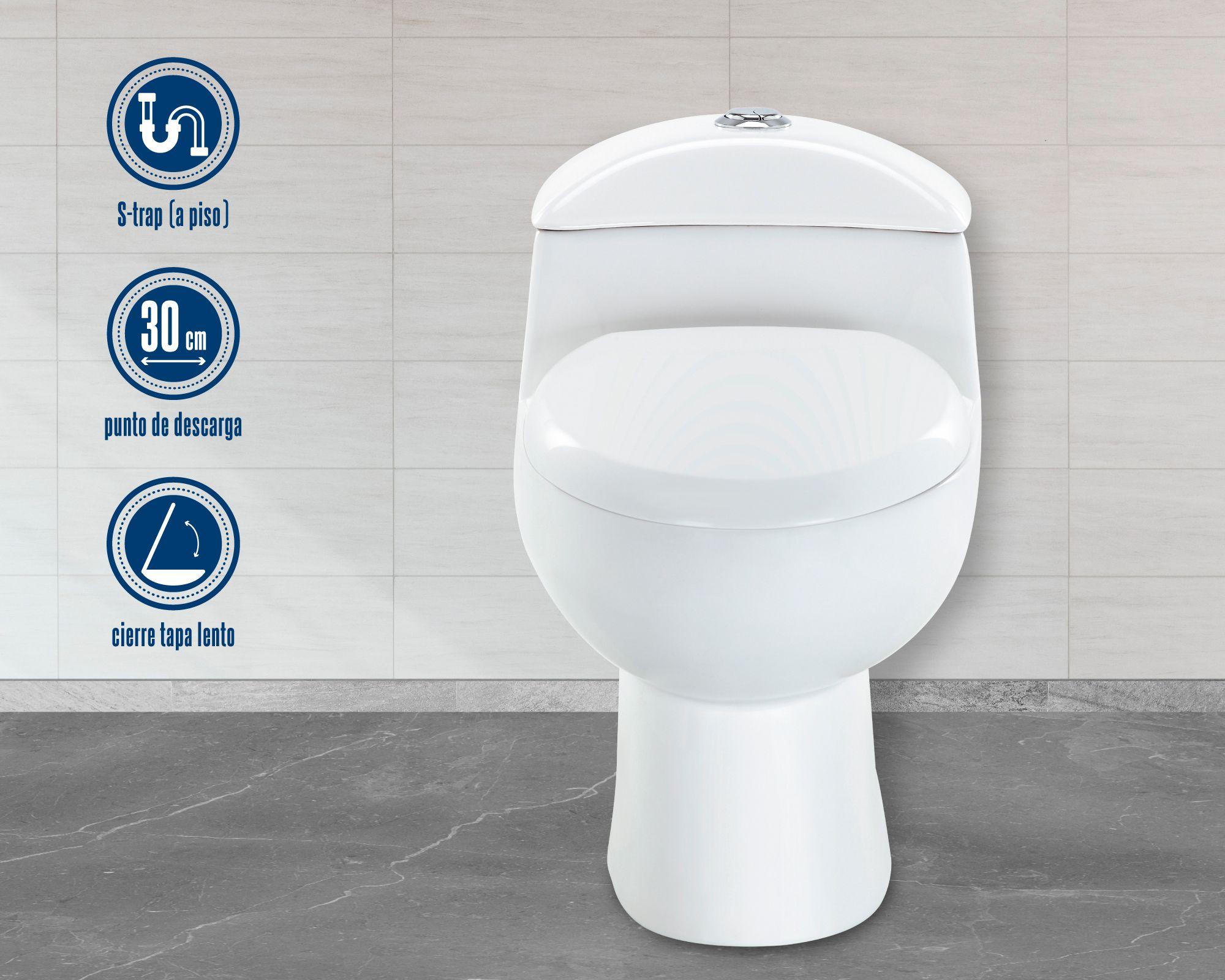 One piece 30 cm asiento cierre suave Lisboa blanco Vessanti-3