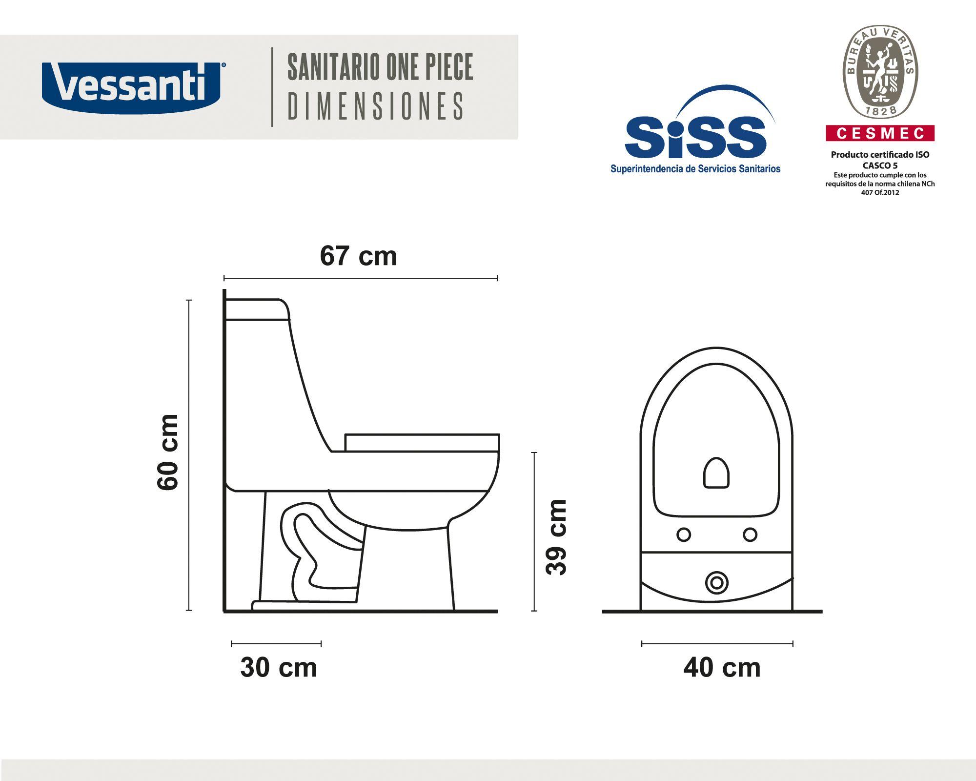 One piece 30 cm asiento cierre suave Lisboa blanco Vessanti-6