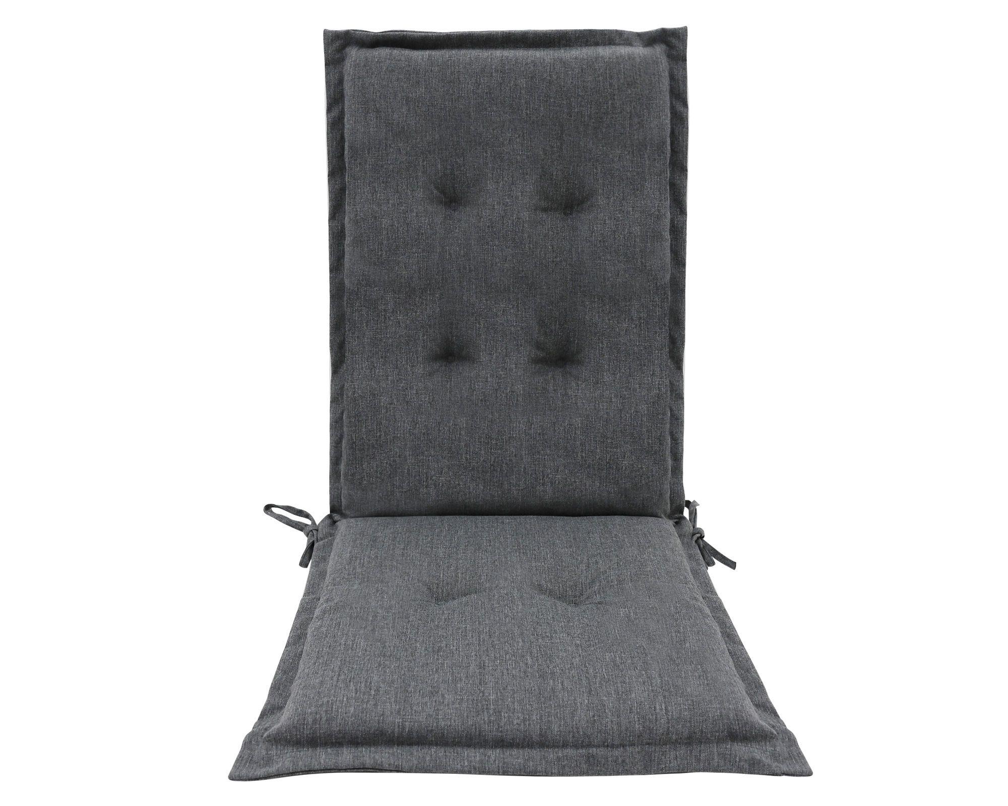 Cojín asiento con respaldo Olefin gris oscuro Outzen.-0