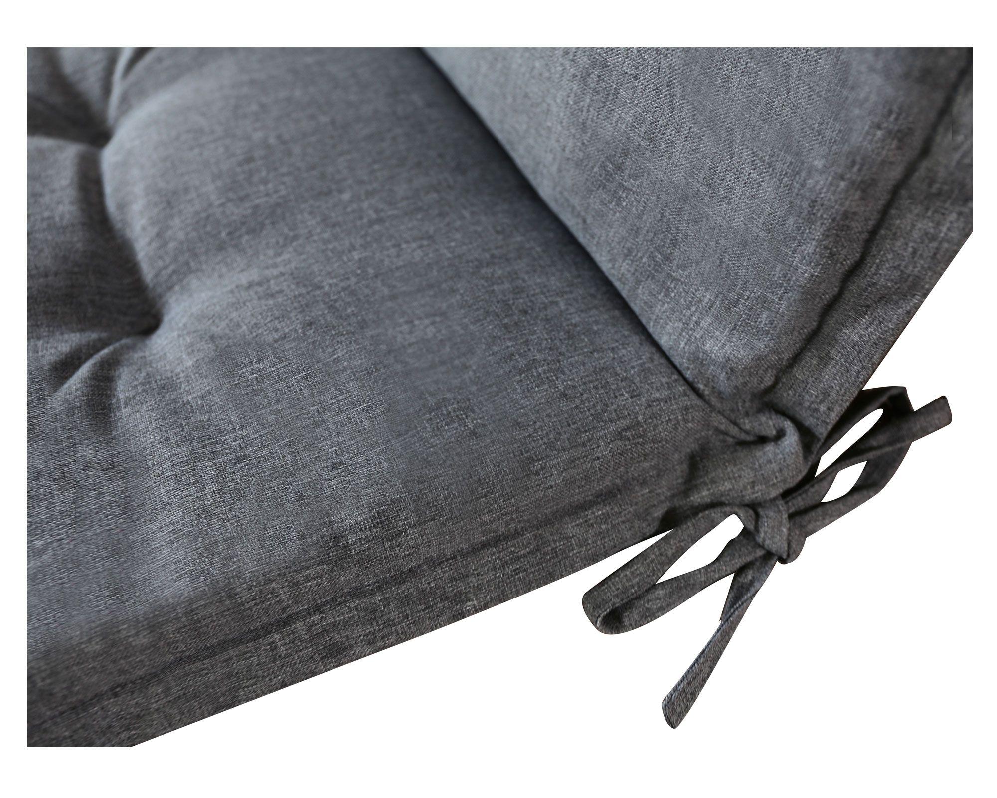 Cojín asiento con respaldo Olefin gris oscuro Outzen.-2