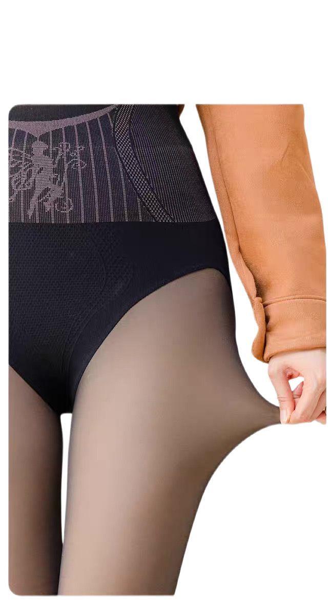 panty media efecto piel con forro de polar -3
