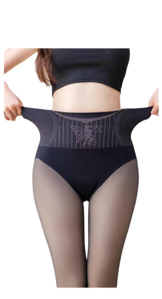 panty media efecto piel con forro de polar -4