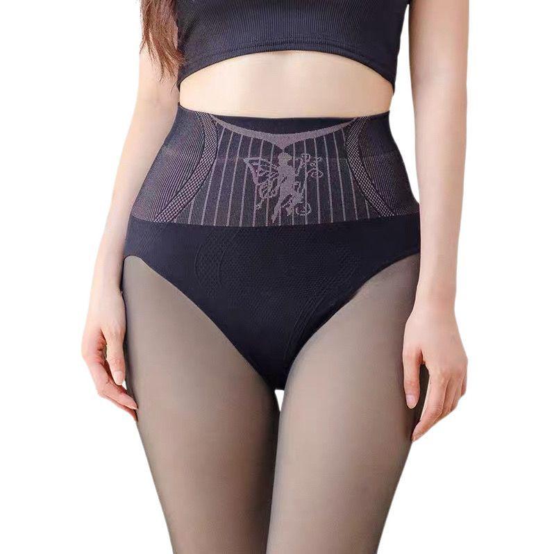 panty media efecto piel con forro de polar -0