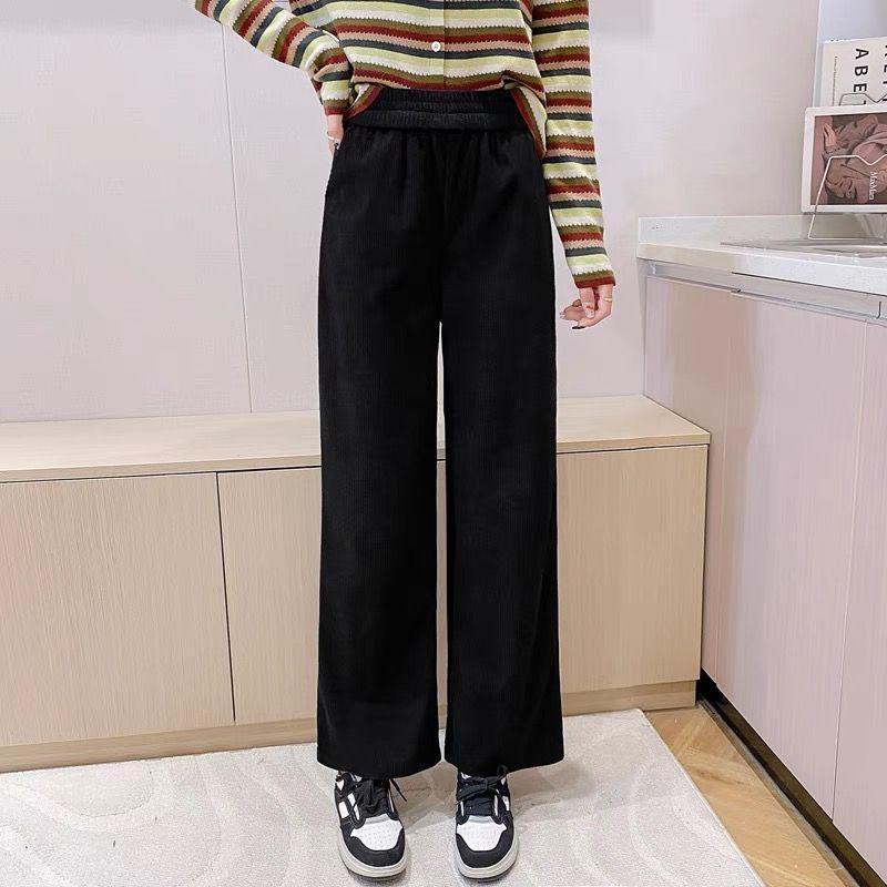 Pantalón Cotele Recto Con Chiporro Para Mujer Inverno-2