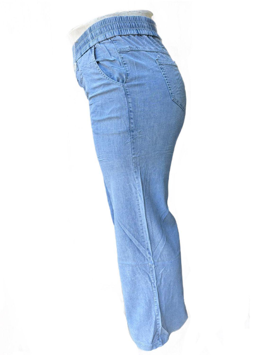 Pantalón Recto Modelo Mezclilla Jean Tela Tencel-2
