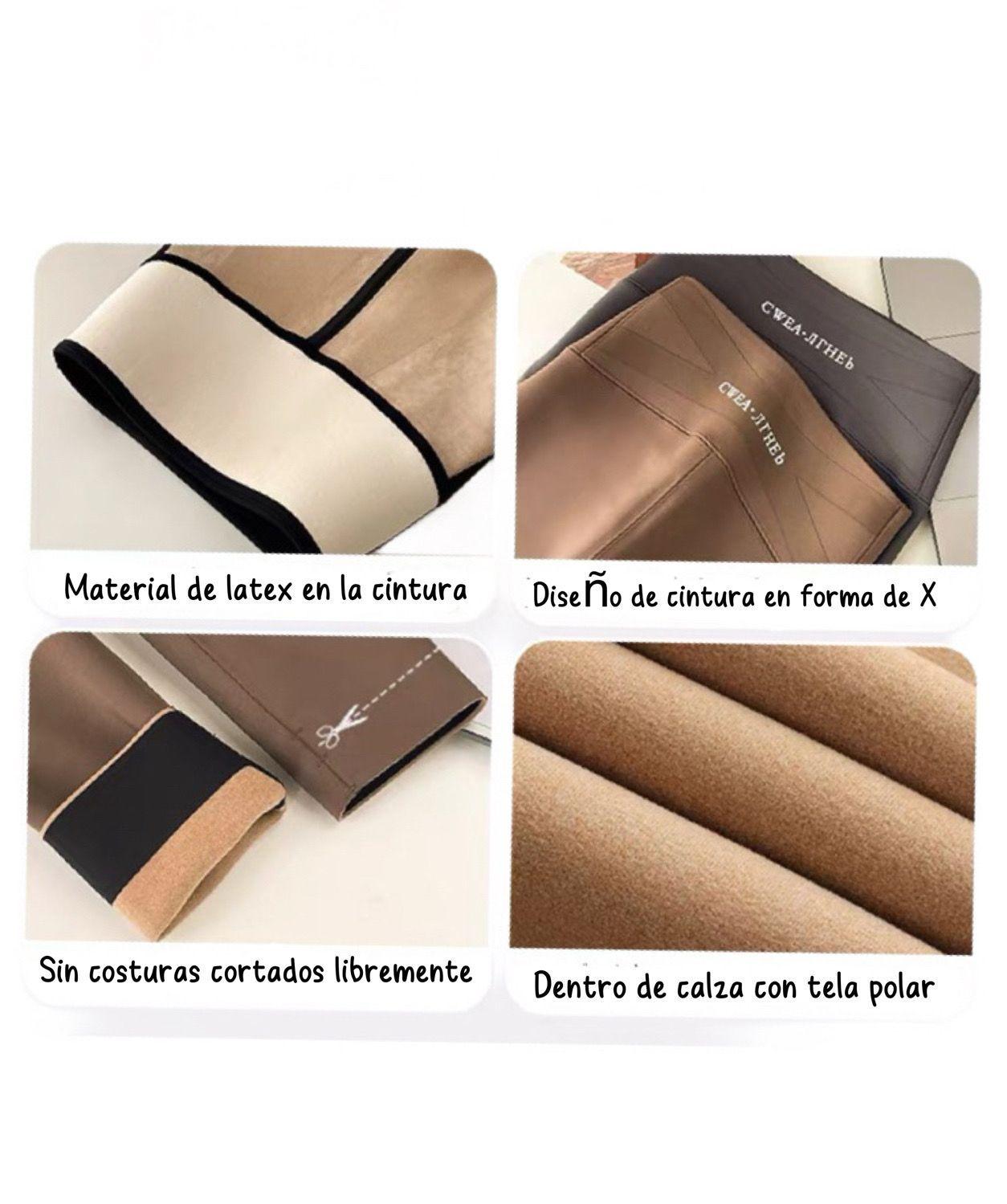 Calza Leggings Con Polar para Levantar Glúteos Cinturón De Látex-1
