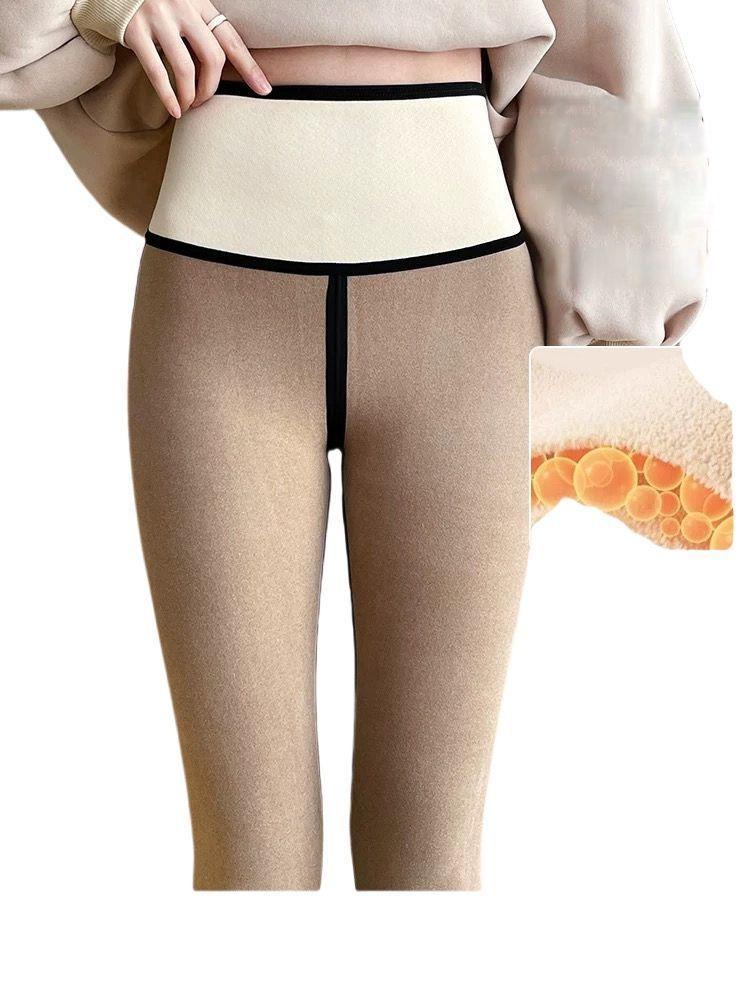 Calza Leggings Con Polar para Levantar Glúteos Cinturón De Látex-2
