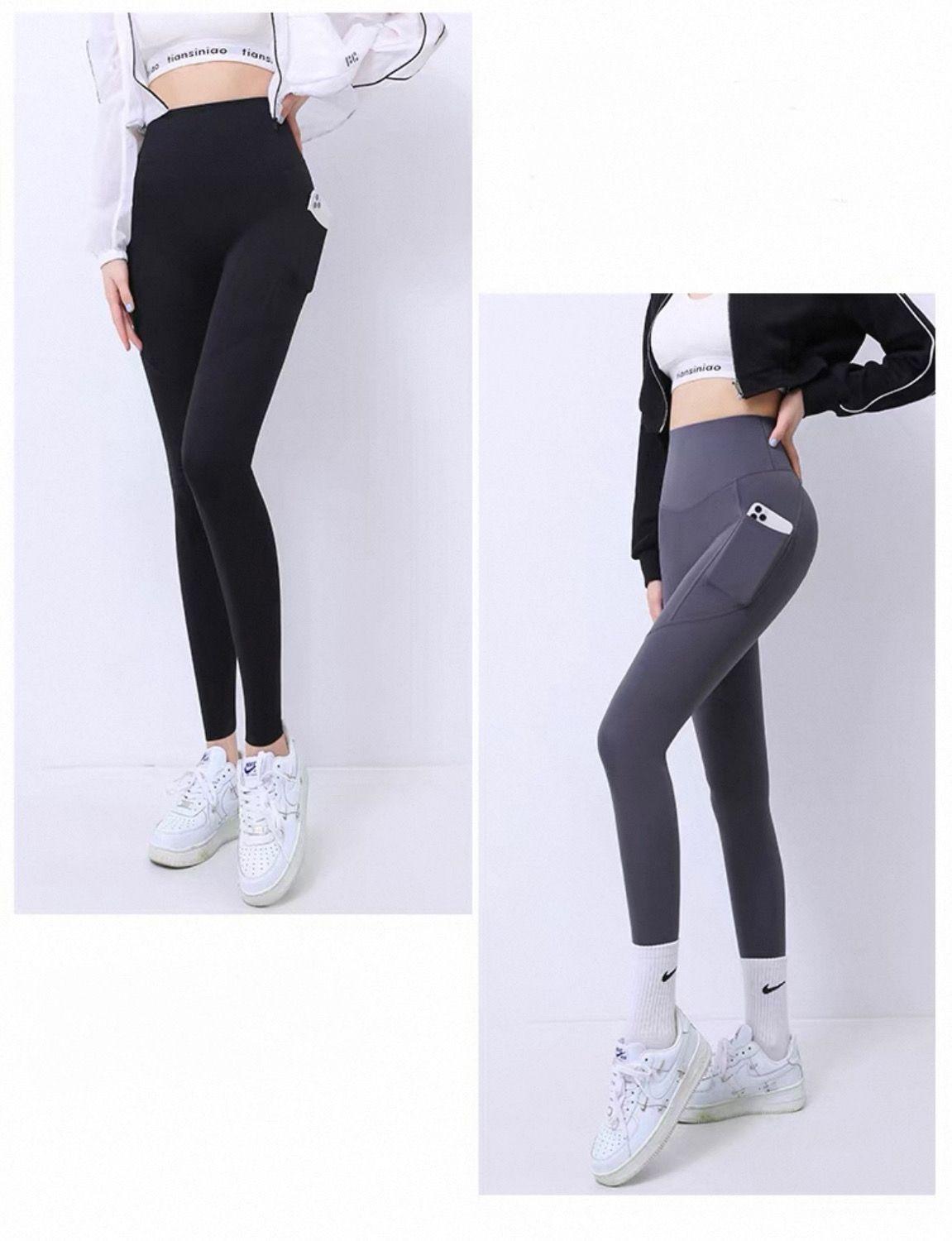 Calzas Leggings Deportivas Con DOS Bolsillos Para Celular-3