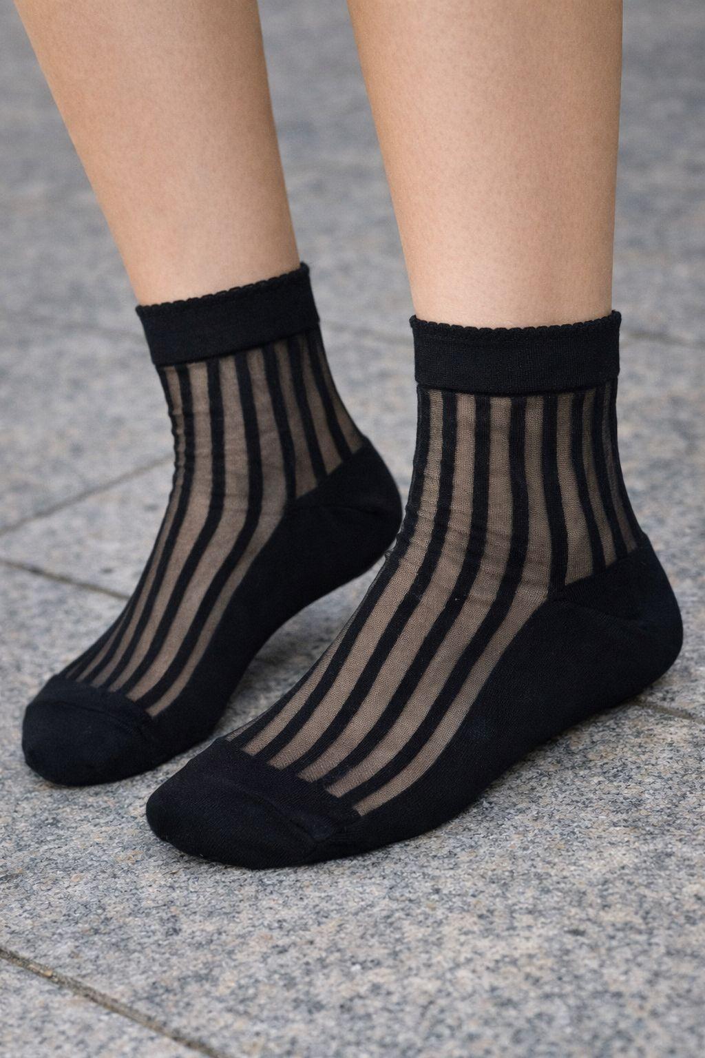 Pack 5 Calcetines Crew Mujer Transparentes Diseño NW Confort Diario-6