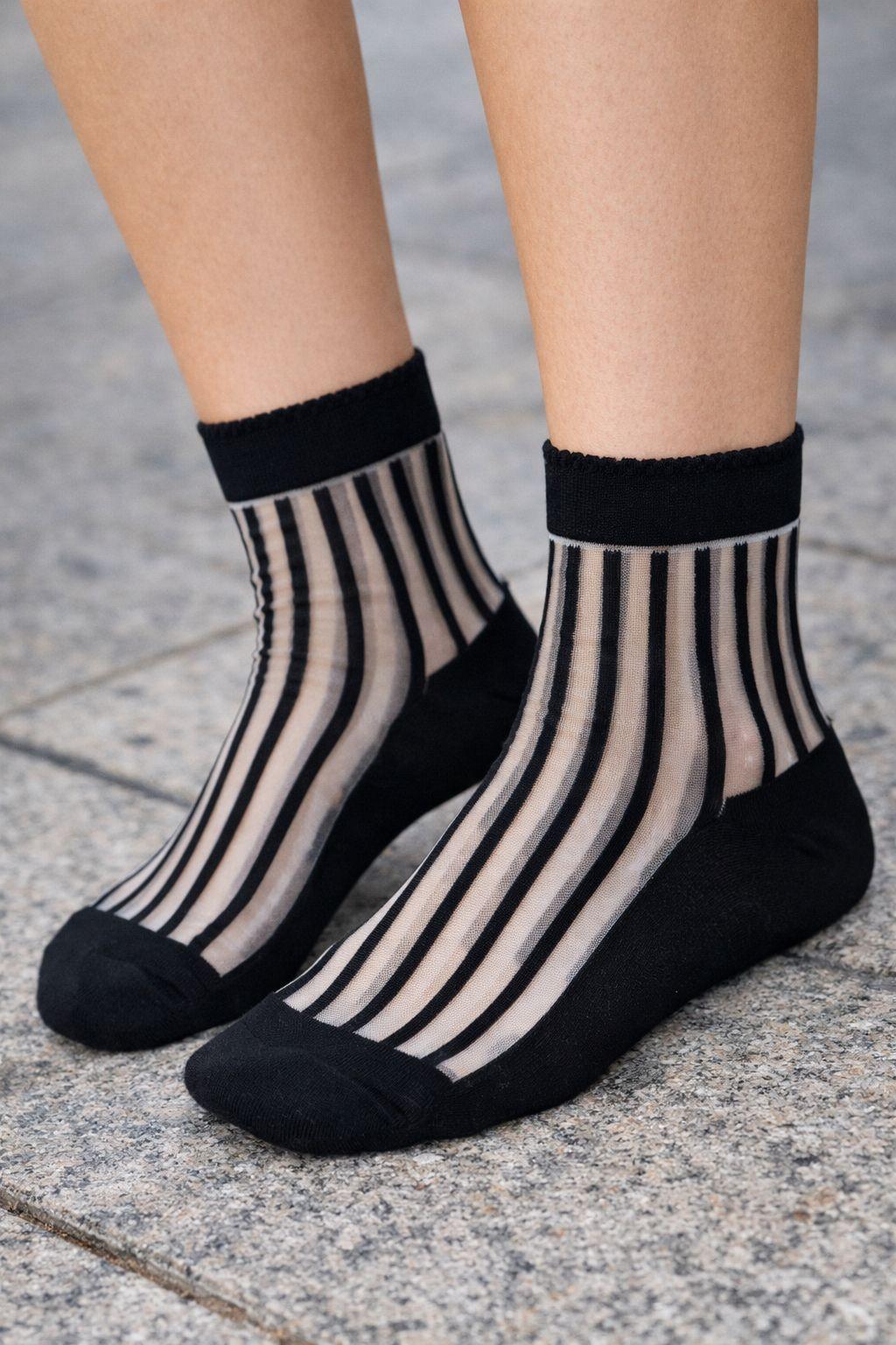 Calcetines Transparentes Crew Pack 5 Mujer Nylon Algodón-3