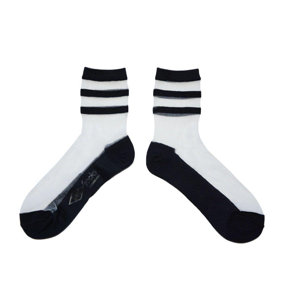 Calcetines con diseño,Transparentes,  NW, modelo crew, 4 pares-2