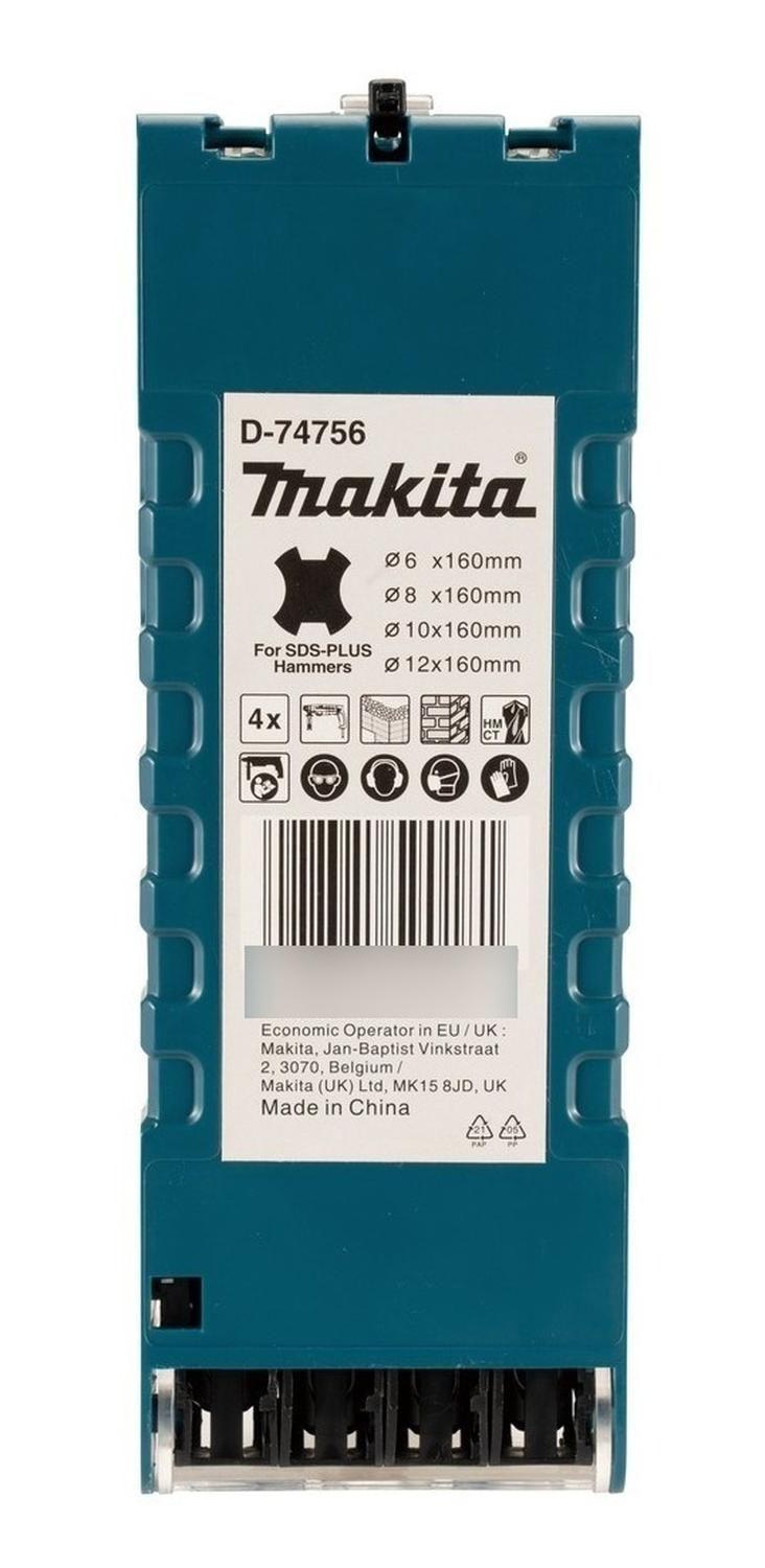 Set Broca SDS-Plus Tct 4 Pzs (6, 8, 10, 12mm) Makita D-74756-2