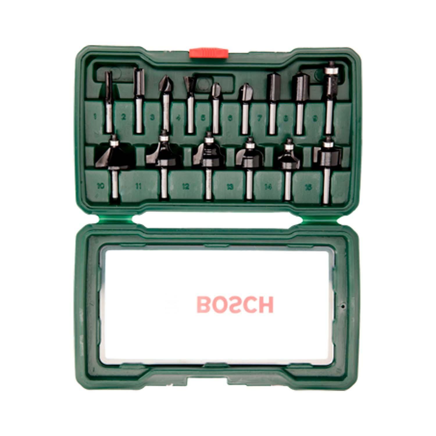 Set de Fresas Para Madera Toma de 1/4'' 15 Pzas. - Bosch-0