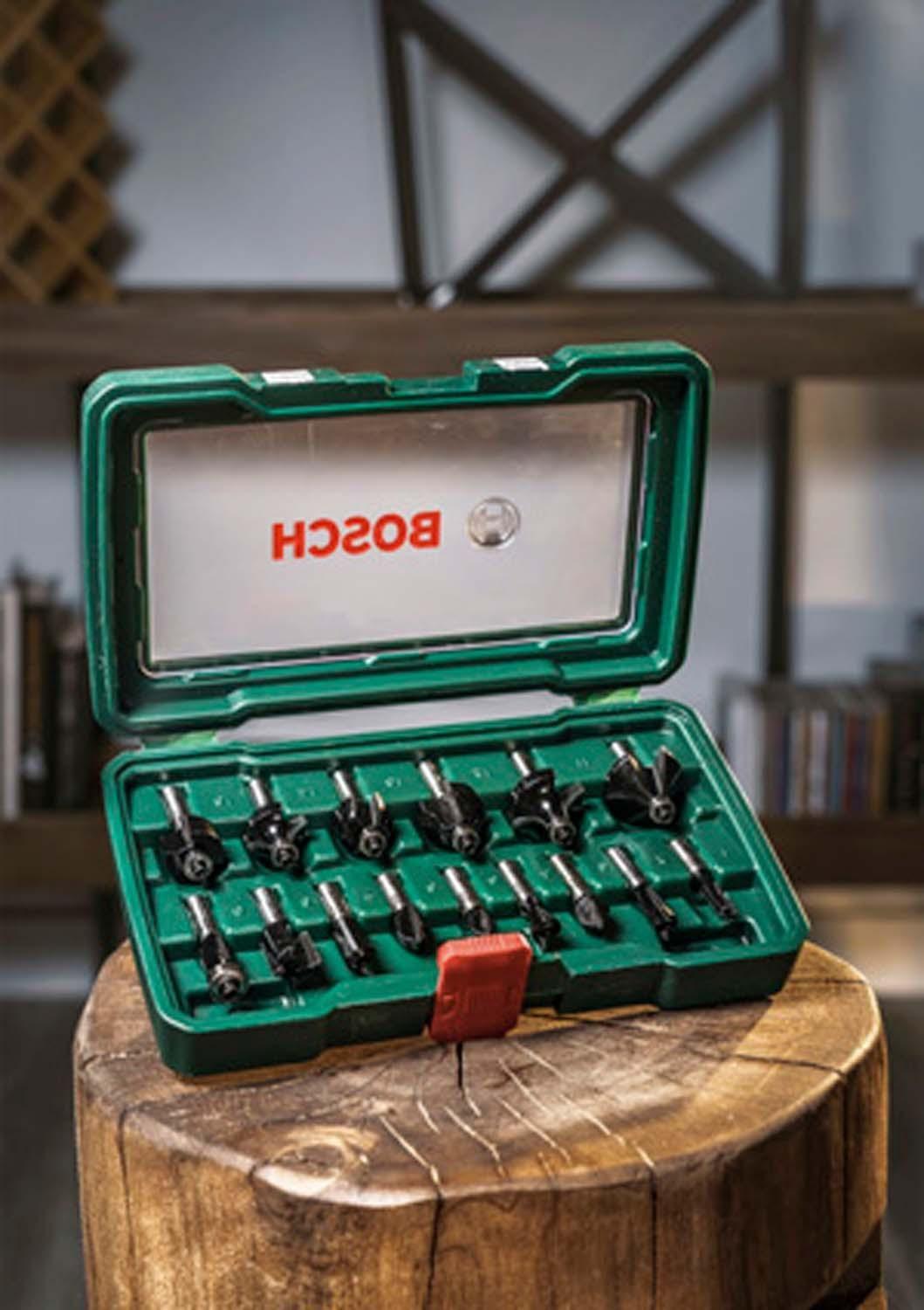 Set de Fresas Para Madera Toma de 1/4'' 15 Pzas. - Bosch-1