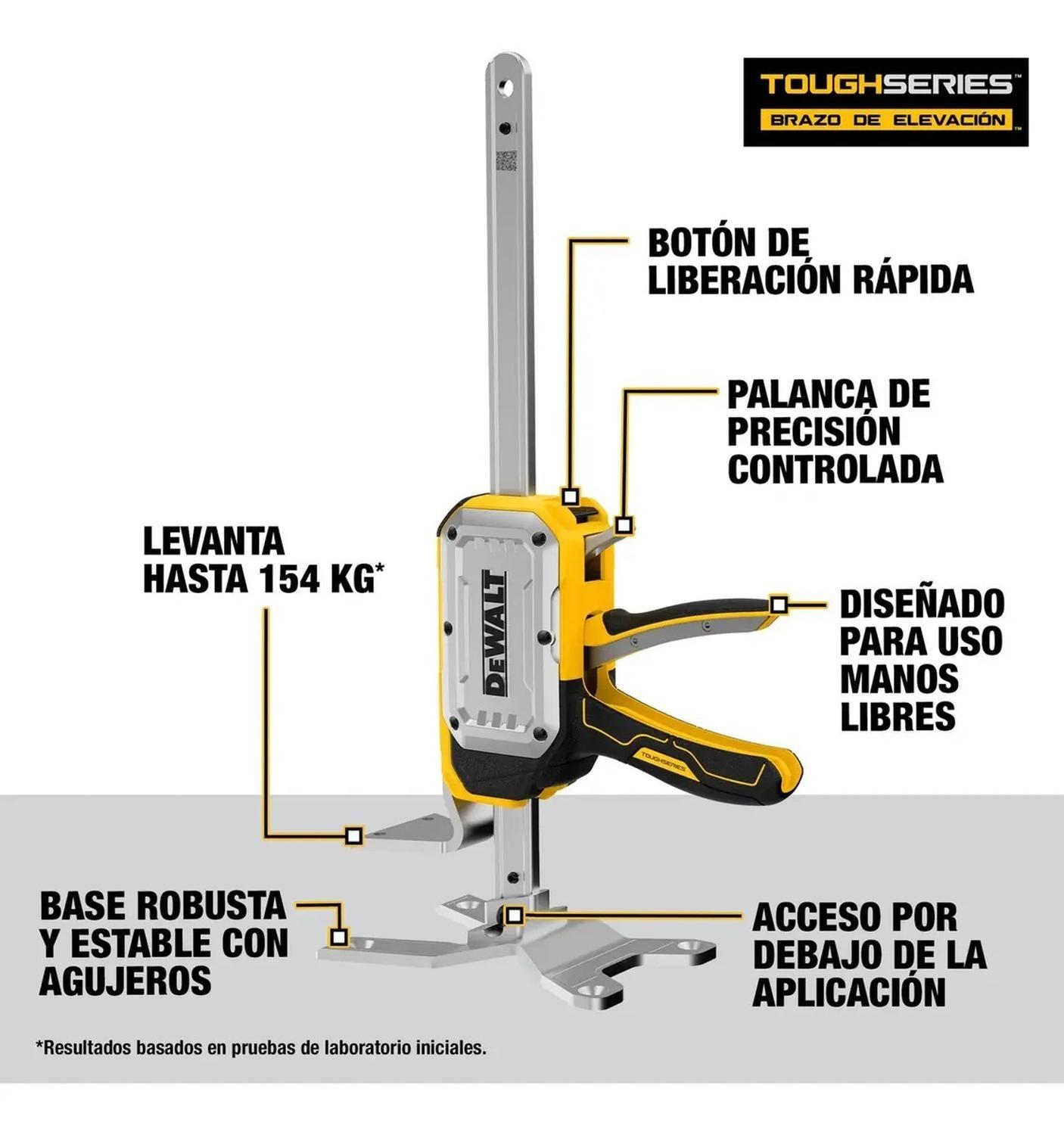 Gato Construcción DeWalt DWHT83550 ToughSeries 154kg 222mm-9