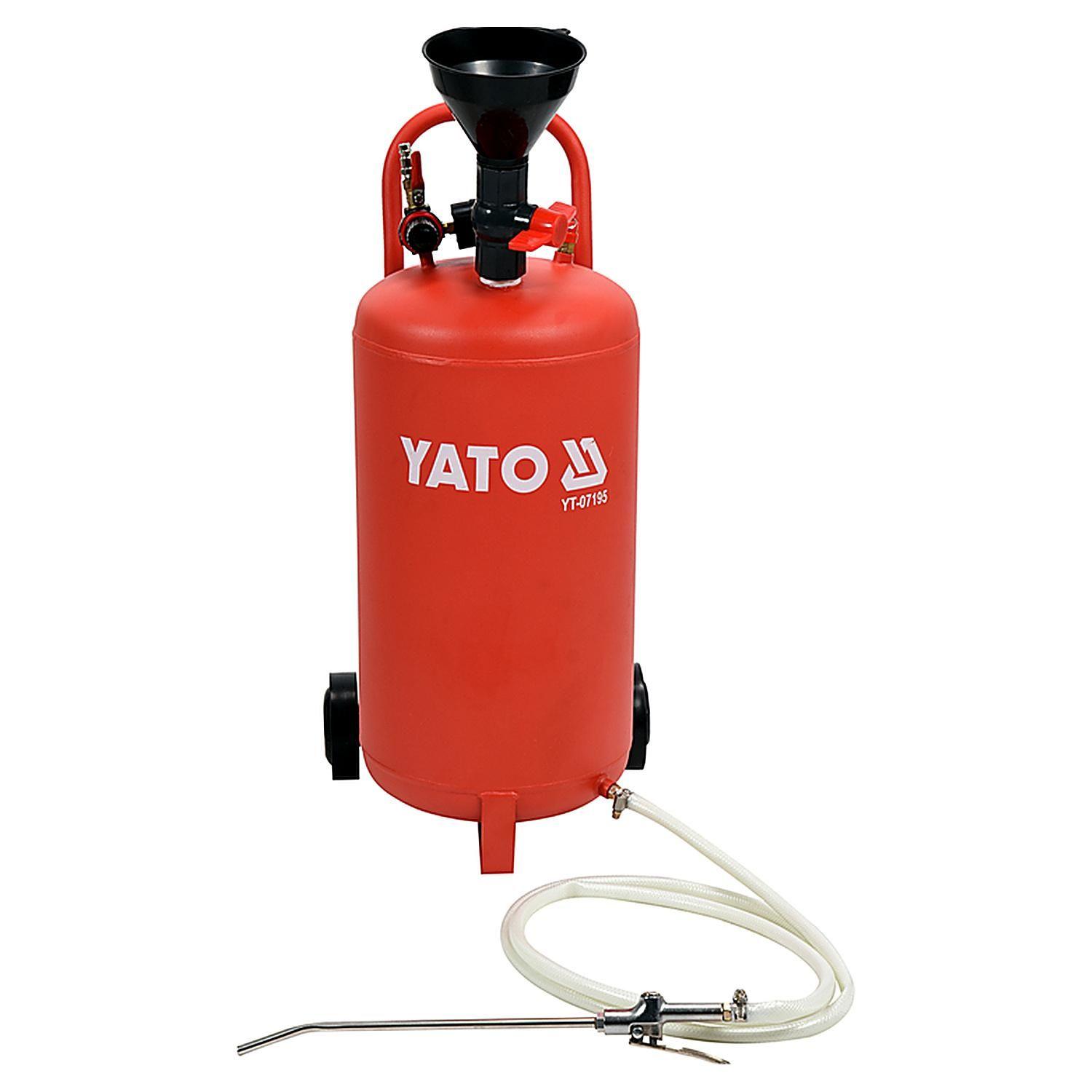 Cargador de Aceite Neumático Yato YT-07195 20L con Ruedas-0