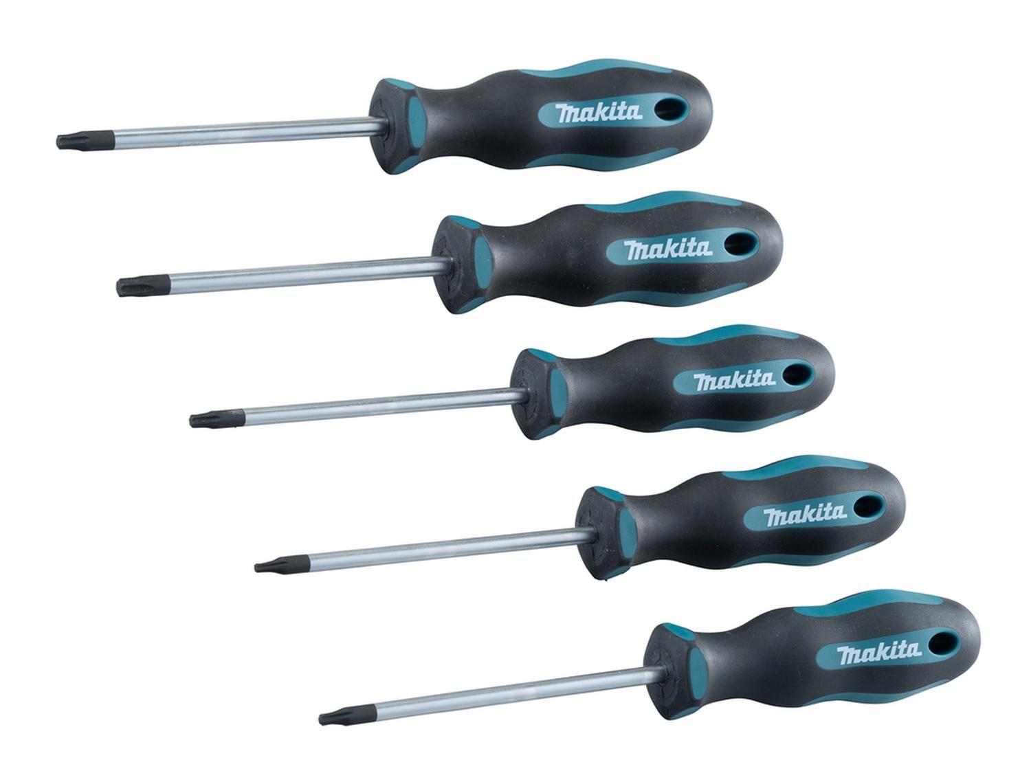 Set Destornilladores TORX (T10, T15, T20, T25, T30) 5 Pzas.- Makita-0