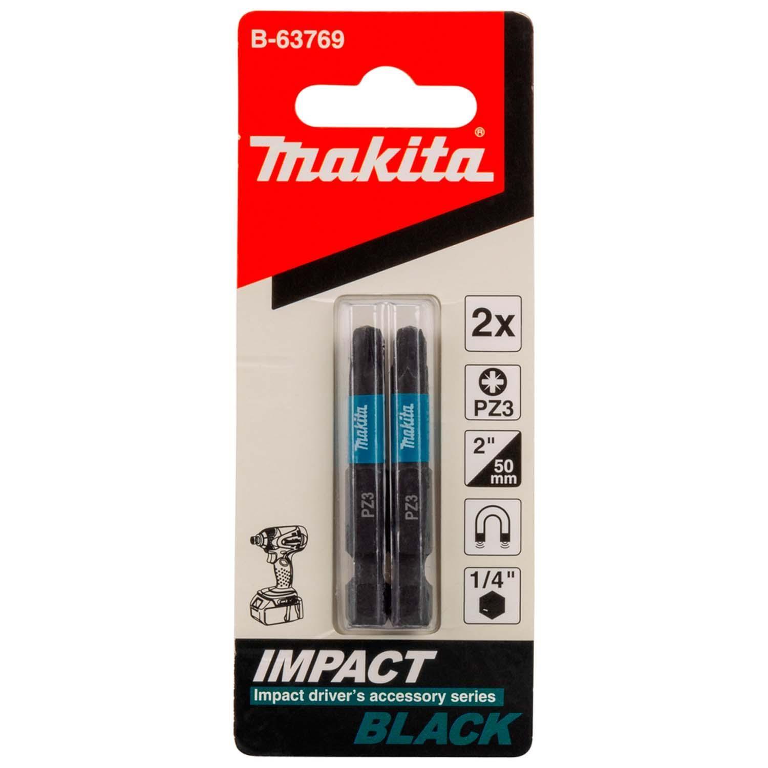 Puntas Impact Black PZ3-50mm 2 Pzas - Makita-2