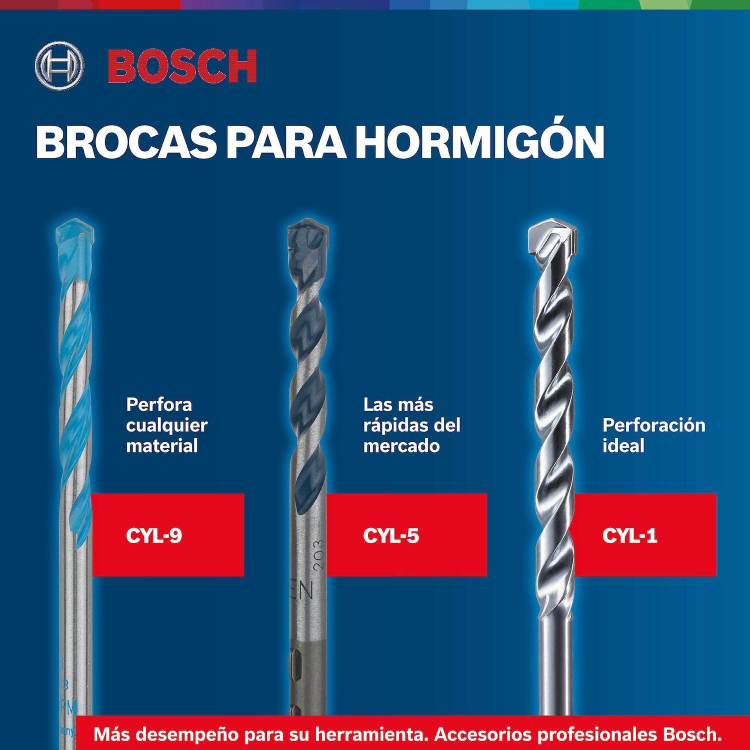Set Brocas Para Concreto CYL-1 (4, 5, 6, 8, 10mm) 5 Pzas. - Bosch-3