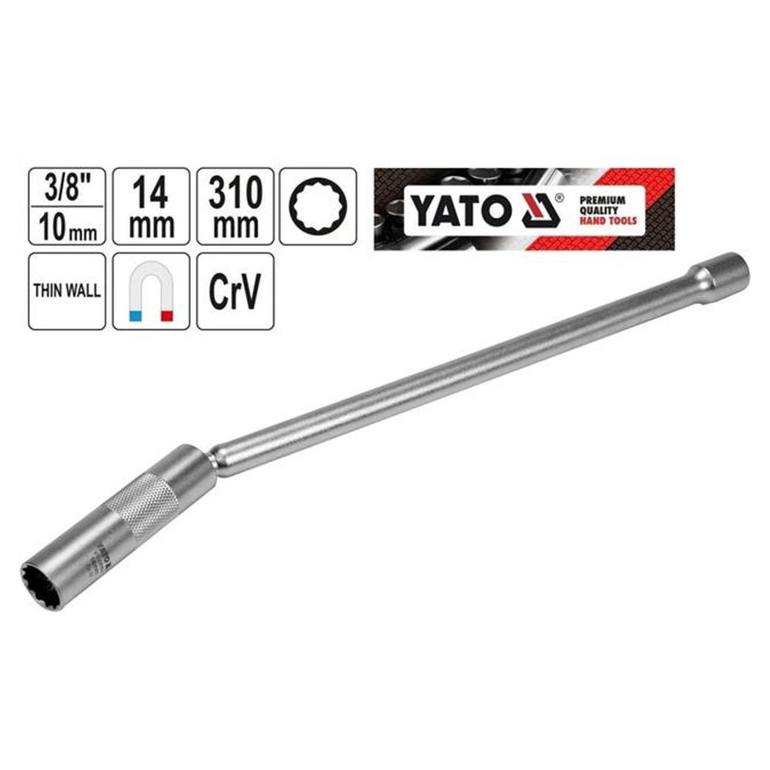 Dado Bujía Largo Yato YT-08163 14mm 3/8'' Articulado-3