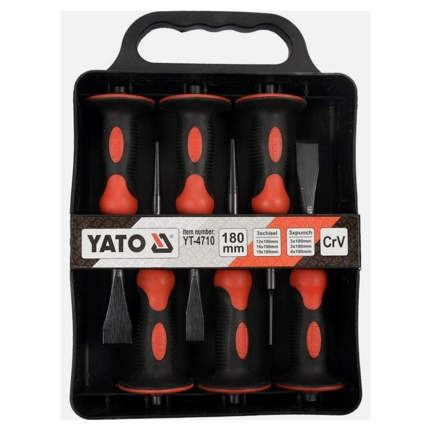 Juego de Cinceles y Punzones 180mm 6 Pzas - YATO-3