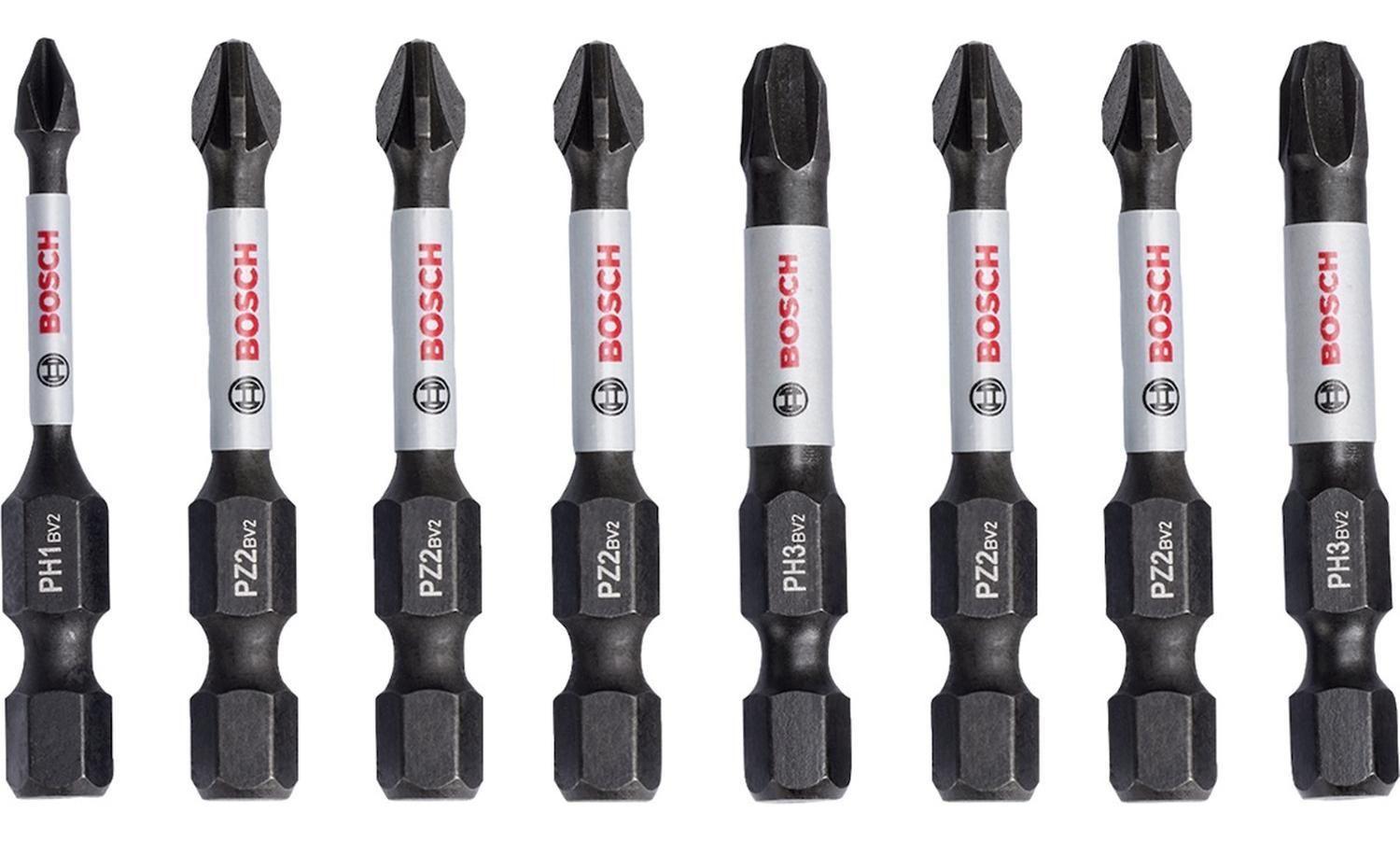 8 Puntas Impact Control PH1, PH2, PH3, PZ2, PZ3x50mm - Bosch-0