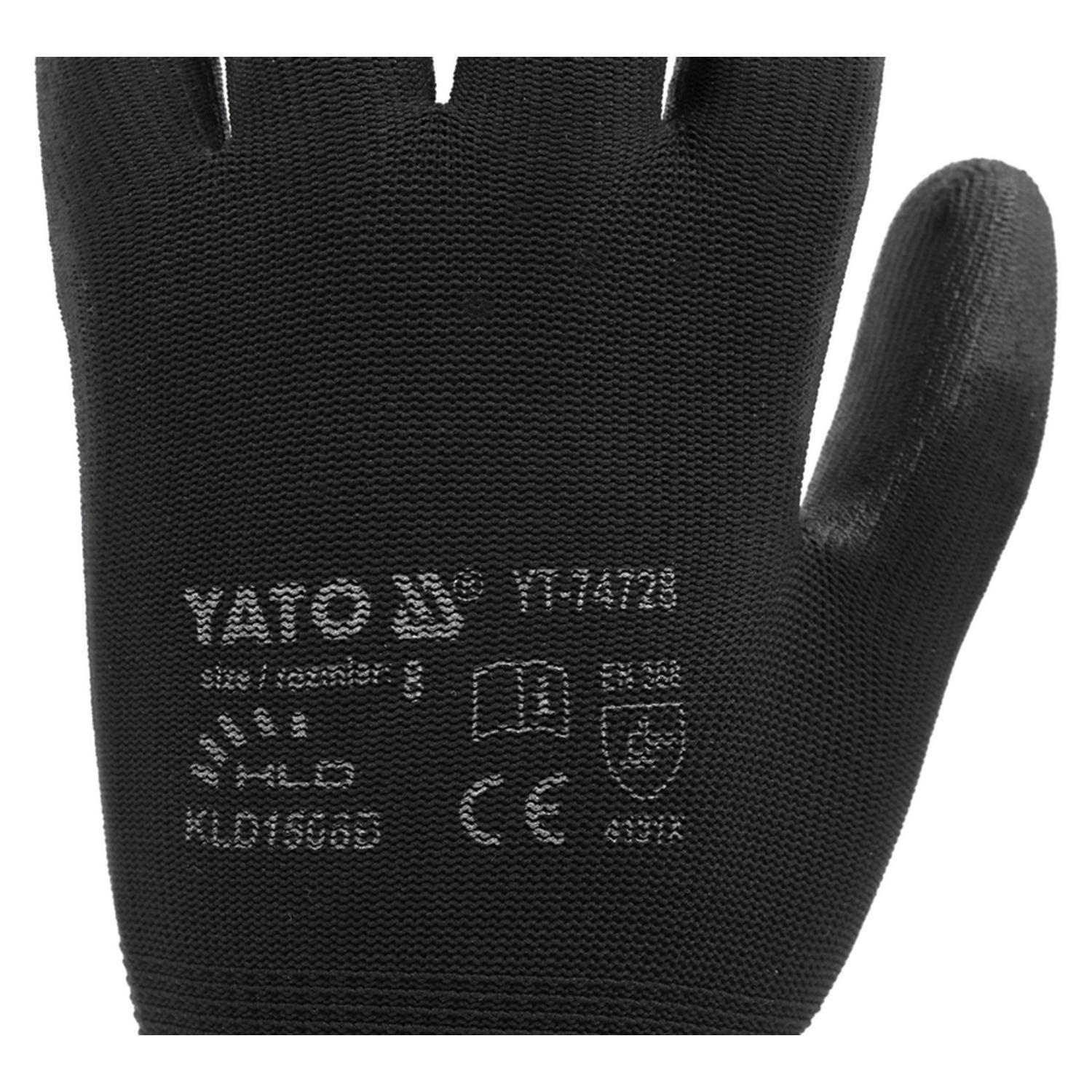 Guantes De Trabajo Nylon / PU - Yato-4