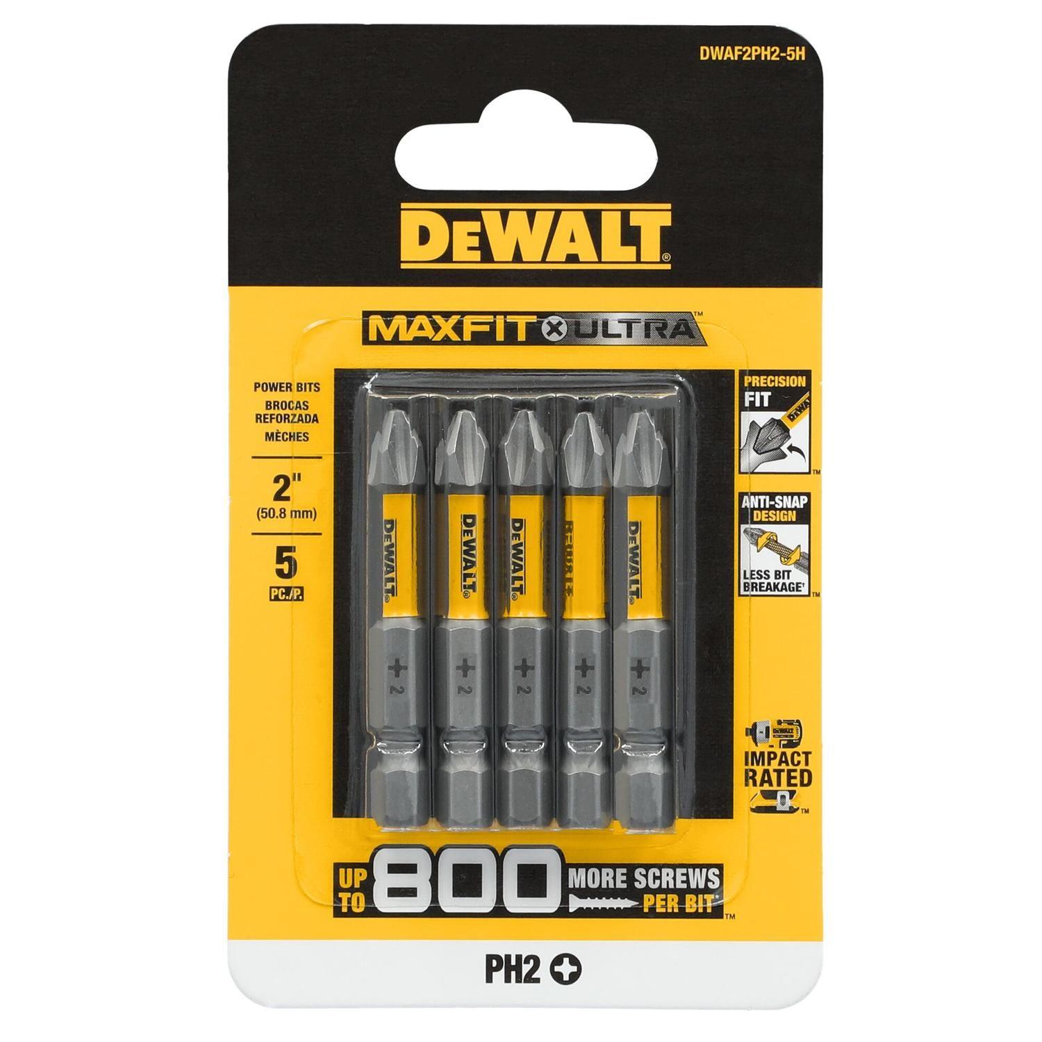 Puntas Maxfit-Ultra PH2 -2'' (50.8mm) 5 Pzas - DeWALT-2
