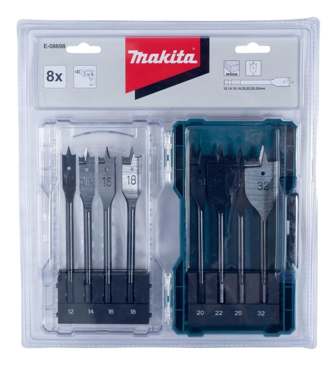 Set 8 Brocas Paleta Toma Hex 1/4 Makita E-08698-3